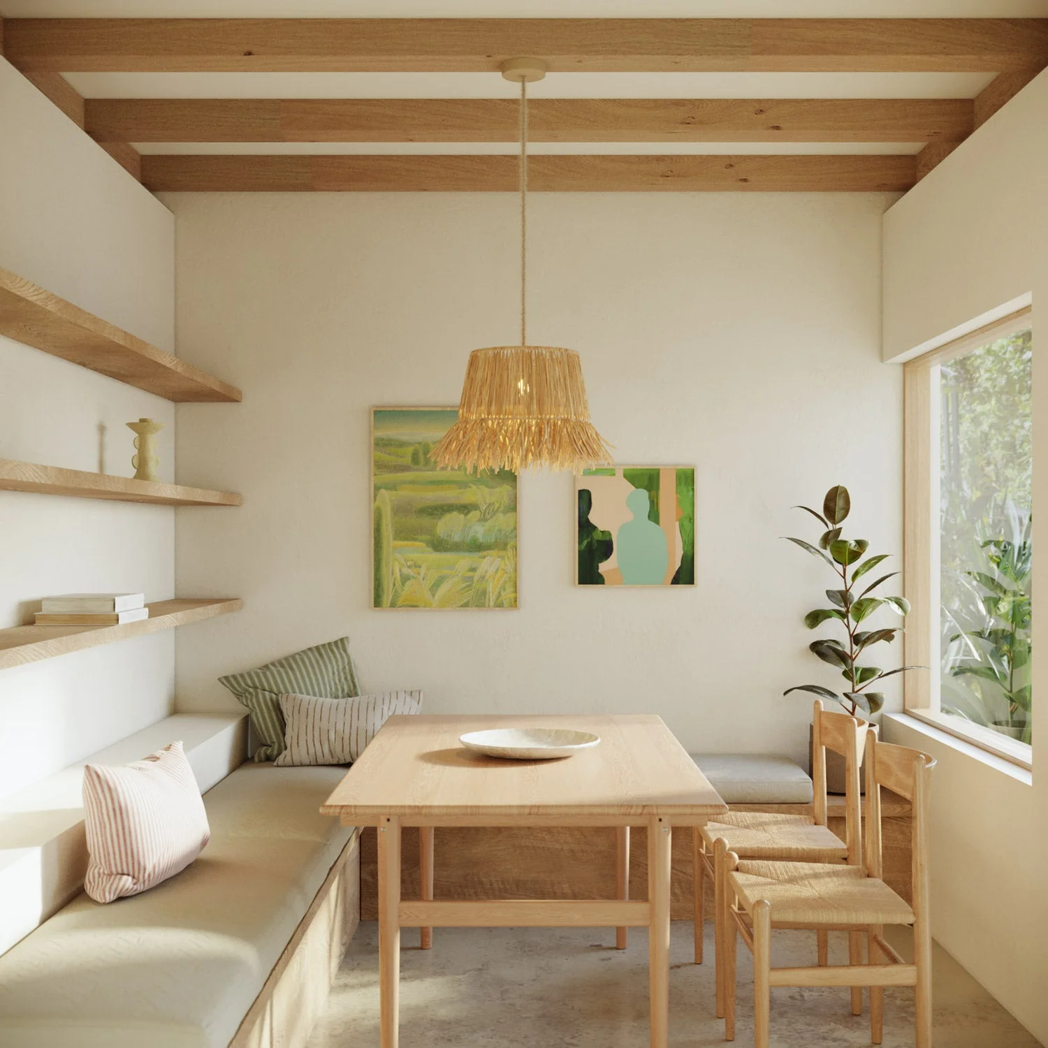 Pendant lamp with Honolulu raffia lampshade - Image 2