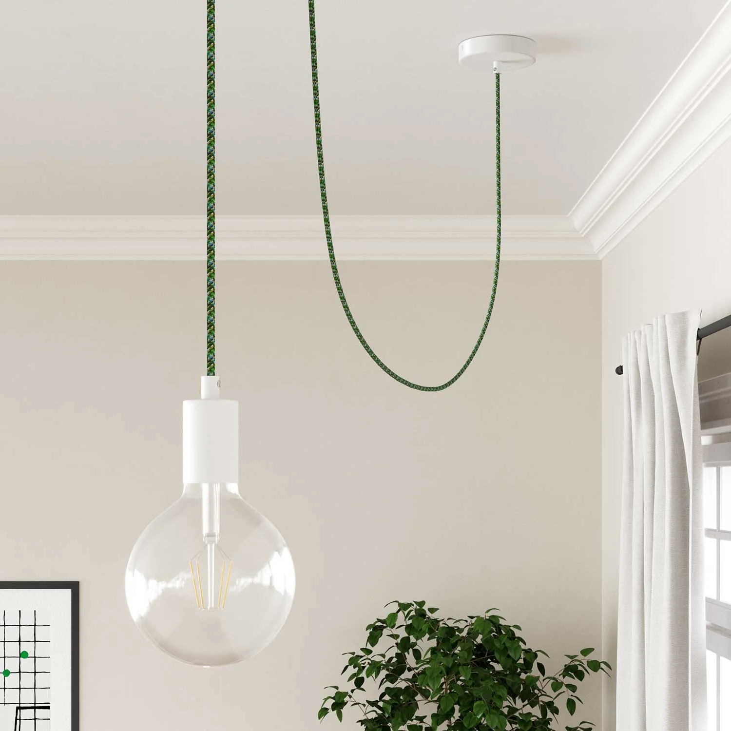 Pixel Green covered round electric cable - RX05 - Image 3