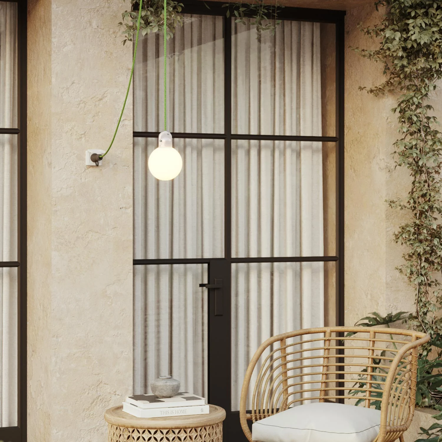 Outdoor plug-in lamp Modulair IP65 with unbreakable Unbreak-a-Ball lampshade and SX08 cord - Image 2