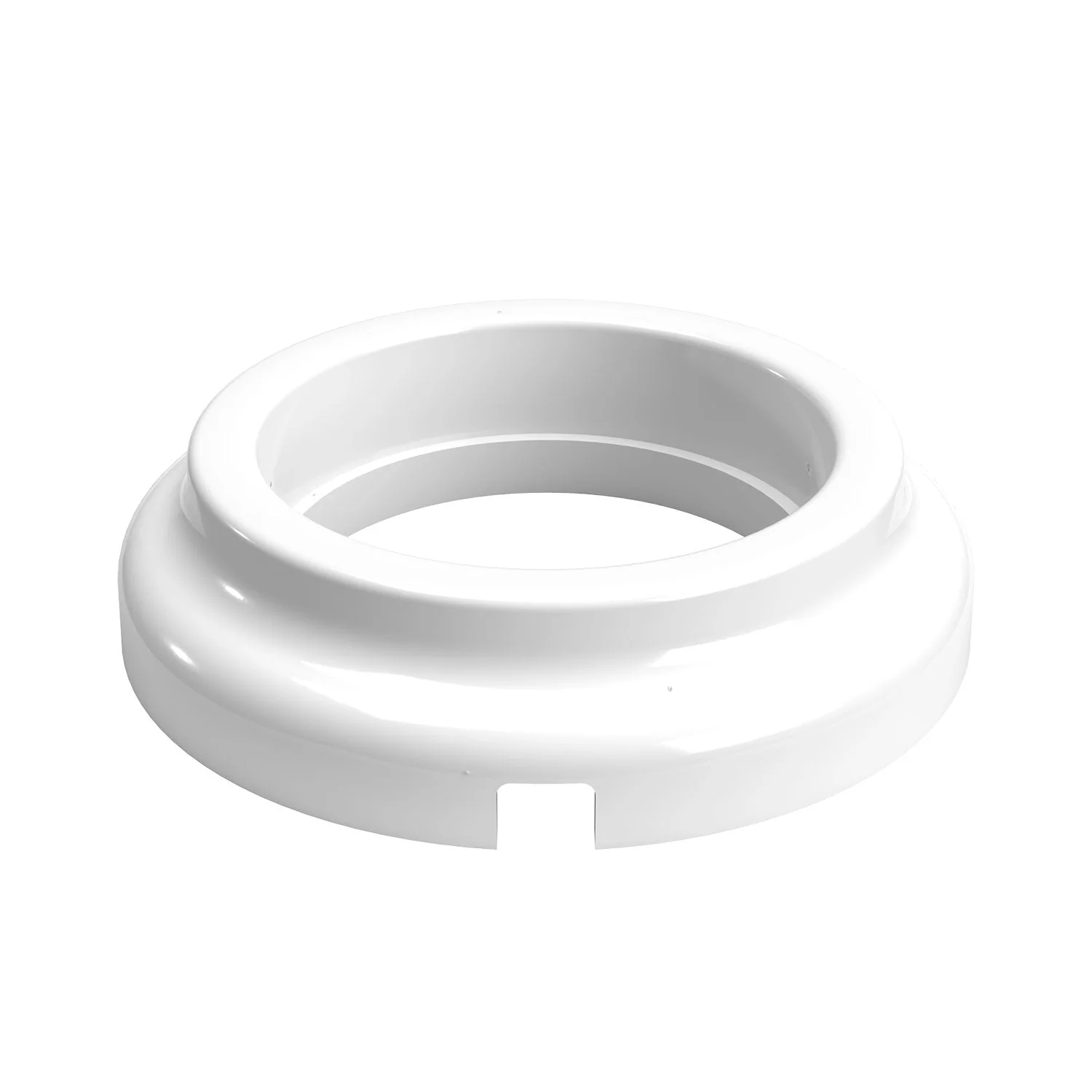 Porcelain base for electrical outlet and for switch/deviator - White