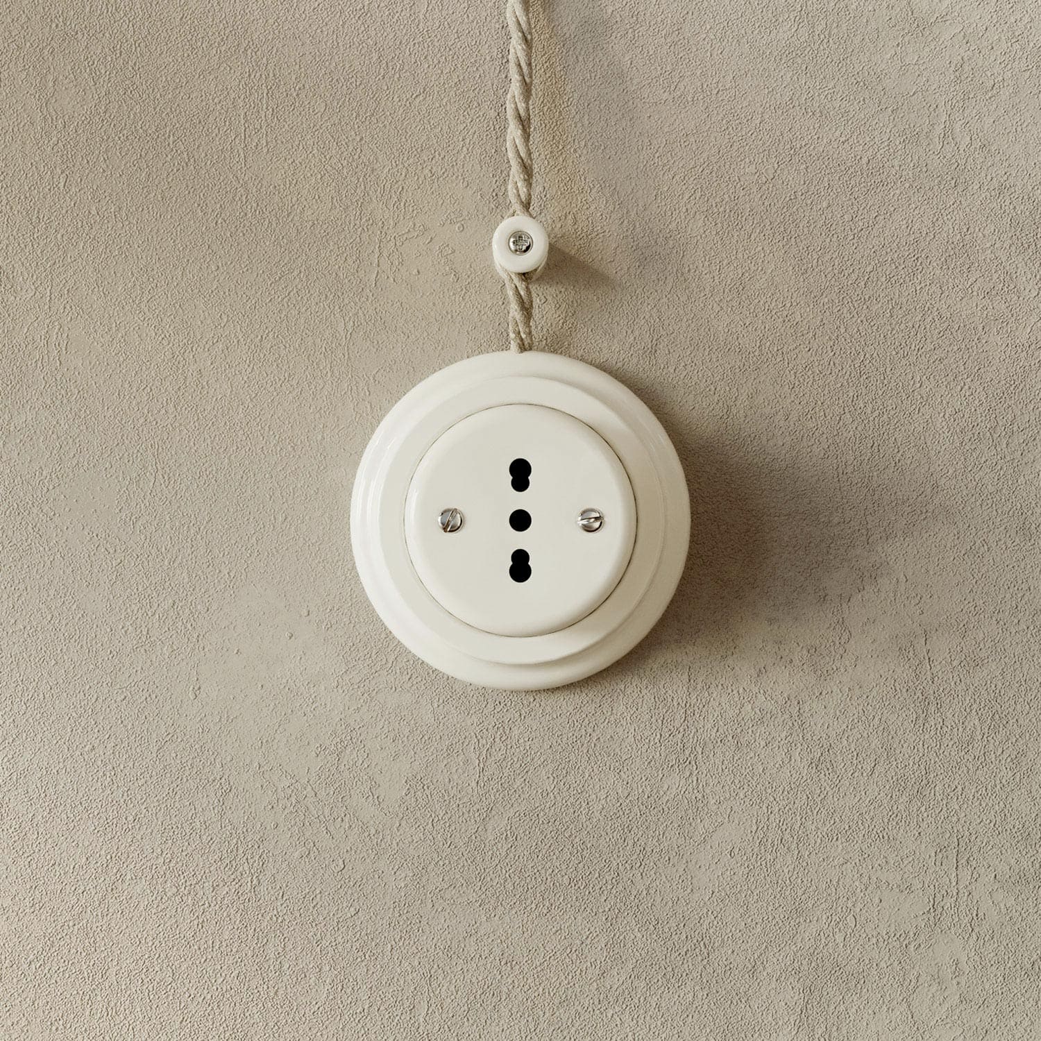 Porcelain base for electrical outlet and for switch/deviator - White - Image 6