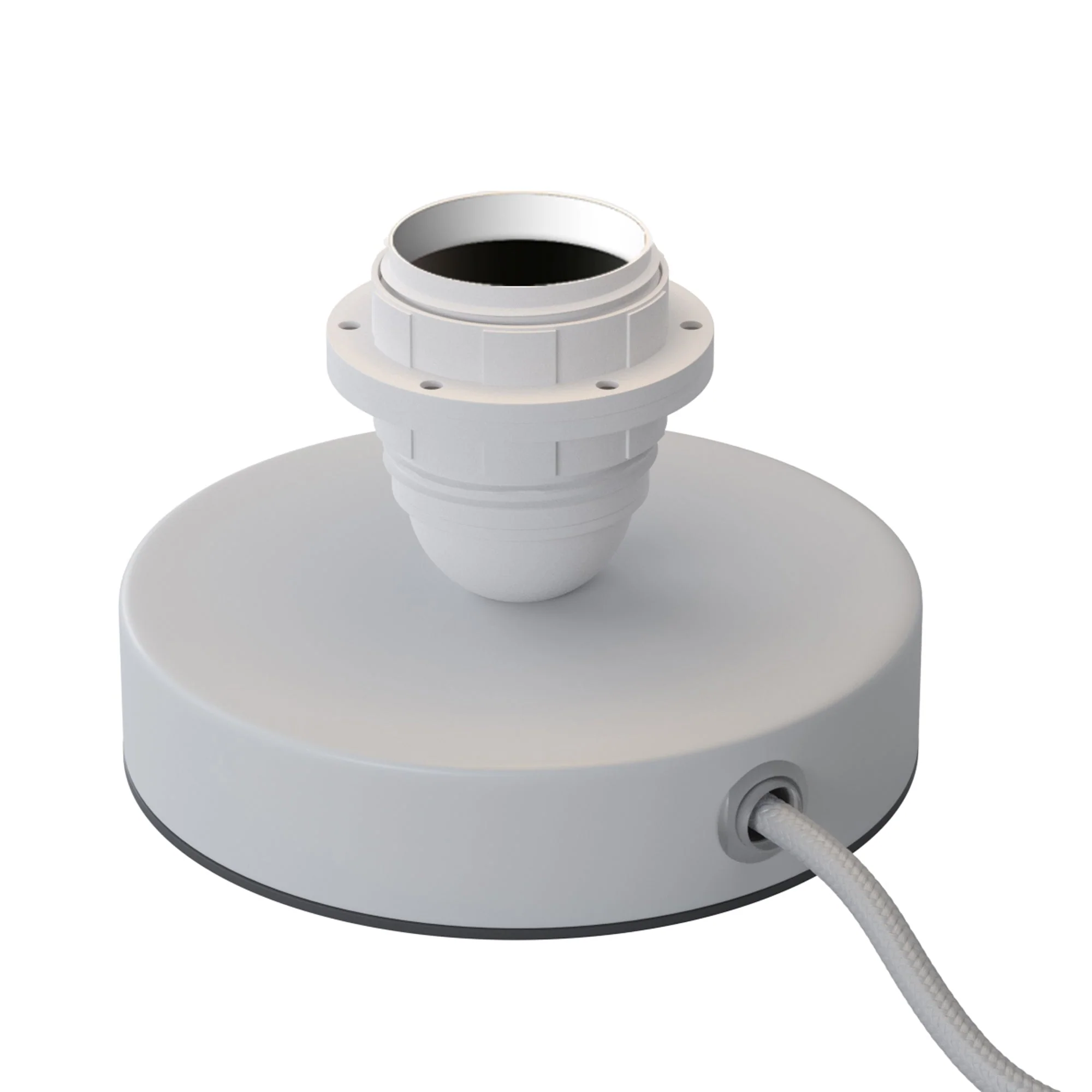 Posaluce for lampshade - Metal table lamp - Matte white
