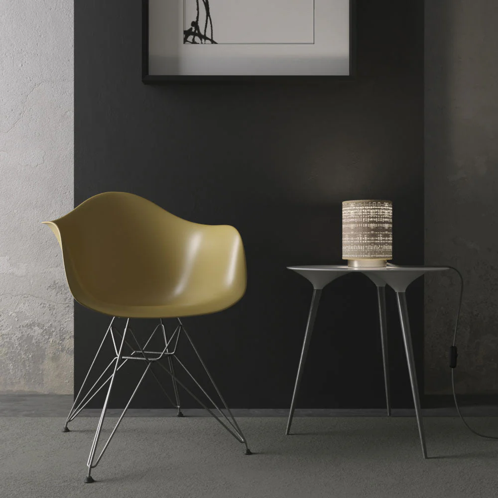 Posaluce for lampshade - Metal table lamp with UK plug - Satin titanium - Image 2