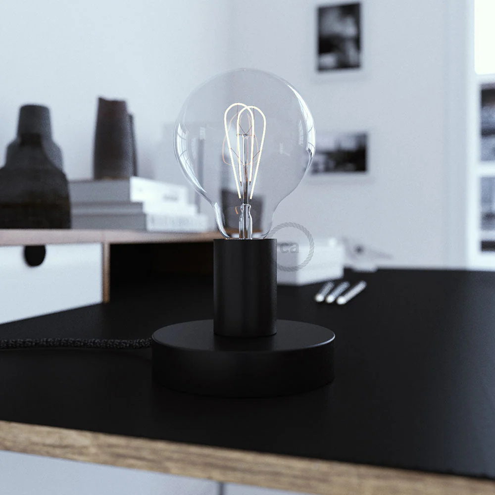 Posaluce - Metal table lamp - Matte black - Image 2