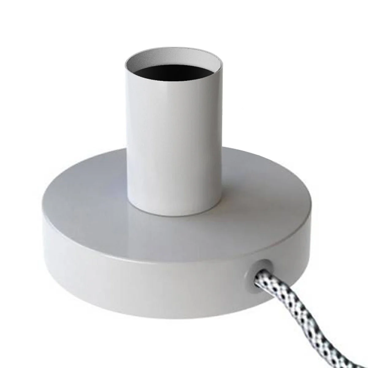 Posaluce - Metal table lamp with UK plug - Glossy white