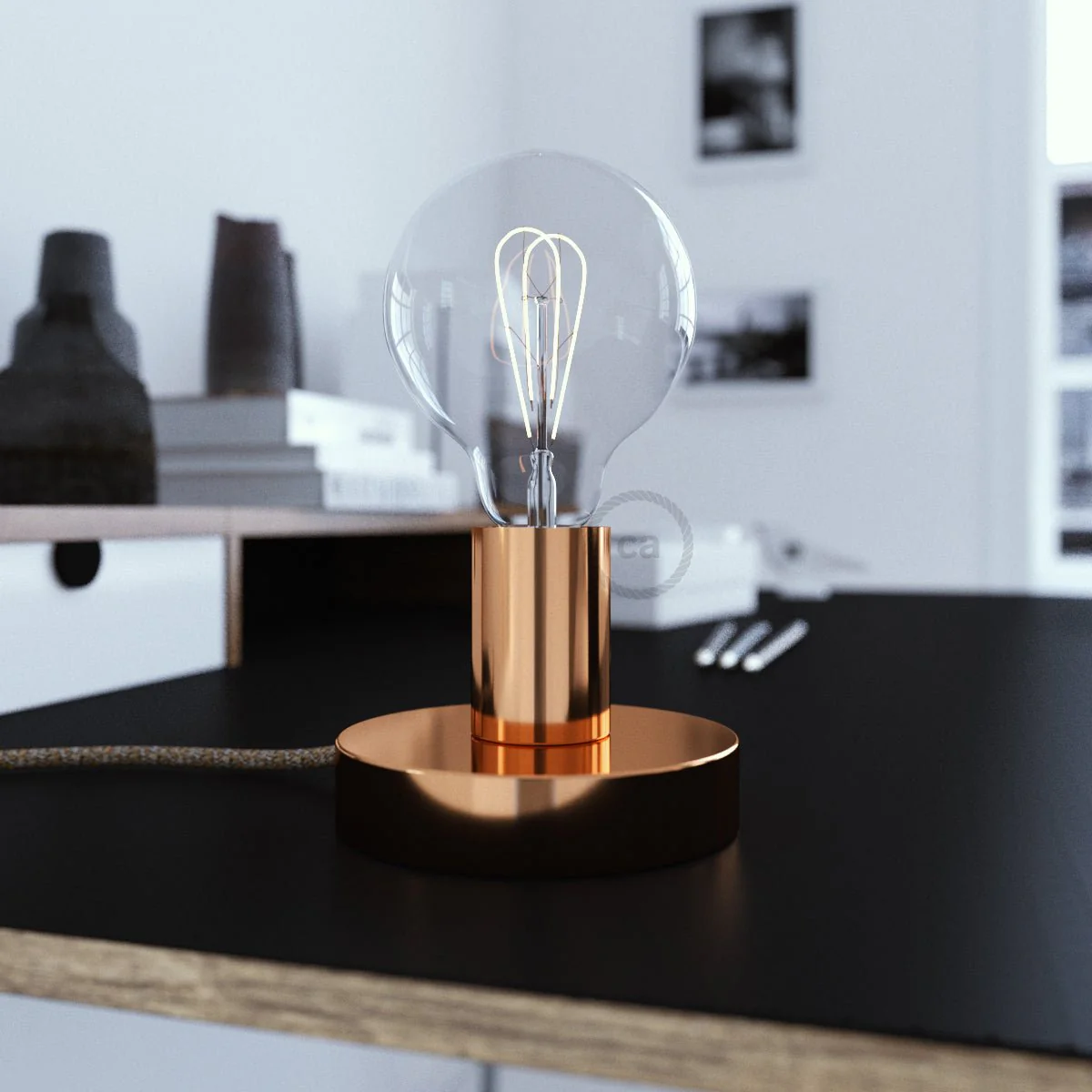 Posaluce - Table lamp in metal - Copper - Image 2