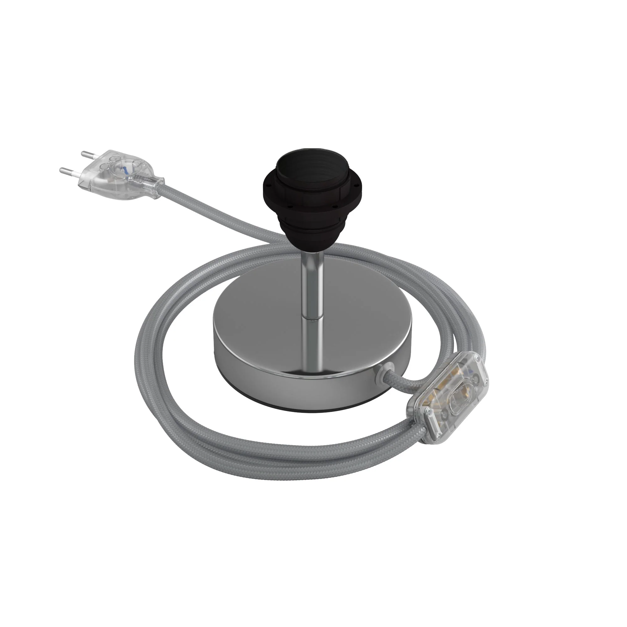 Lampshade riser - Metal table lamp - Chrome