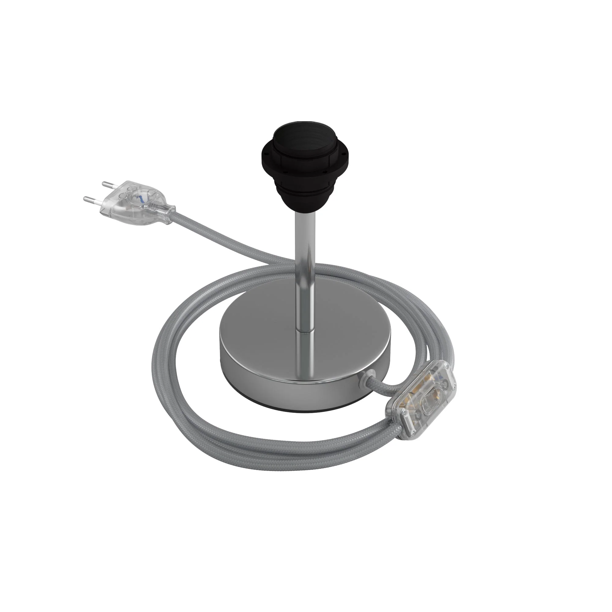Lampshade riser - Metal table lamp - Chrome - Image 5