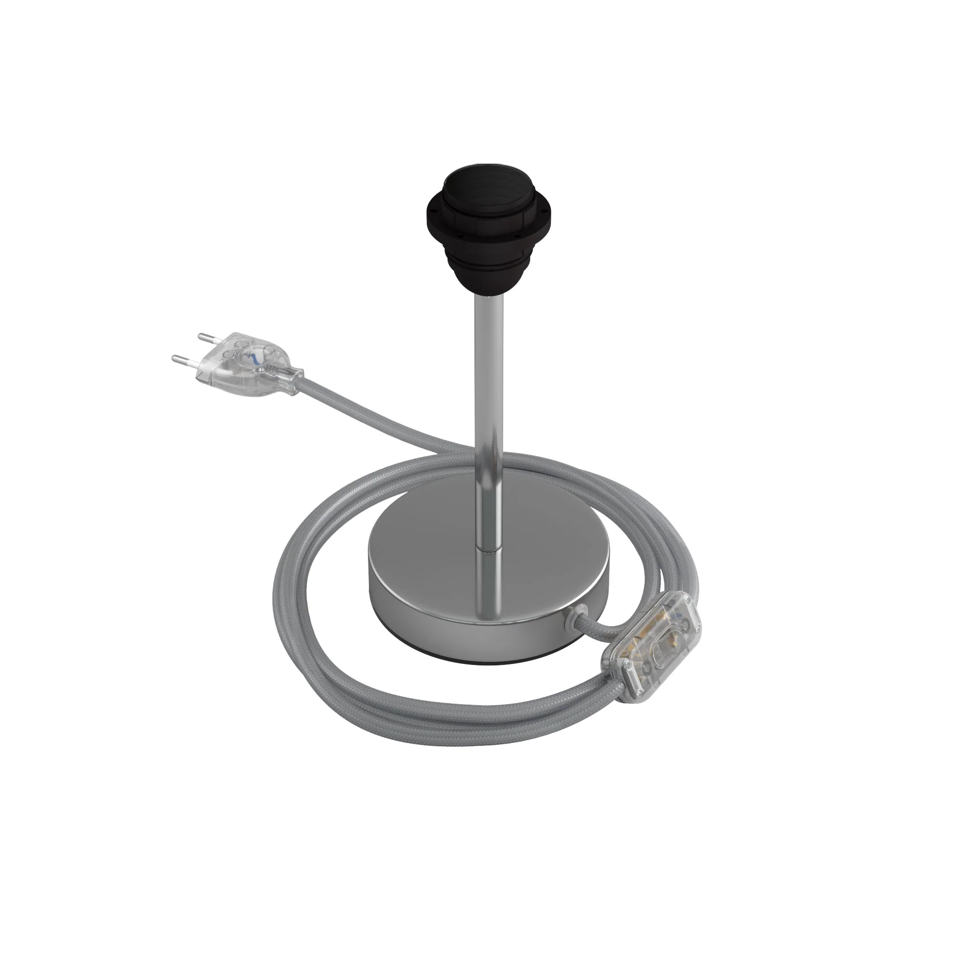 Lampshade riser - Metal table lamp - Chrome - Image 6