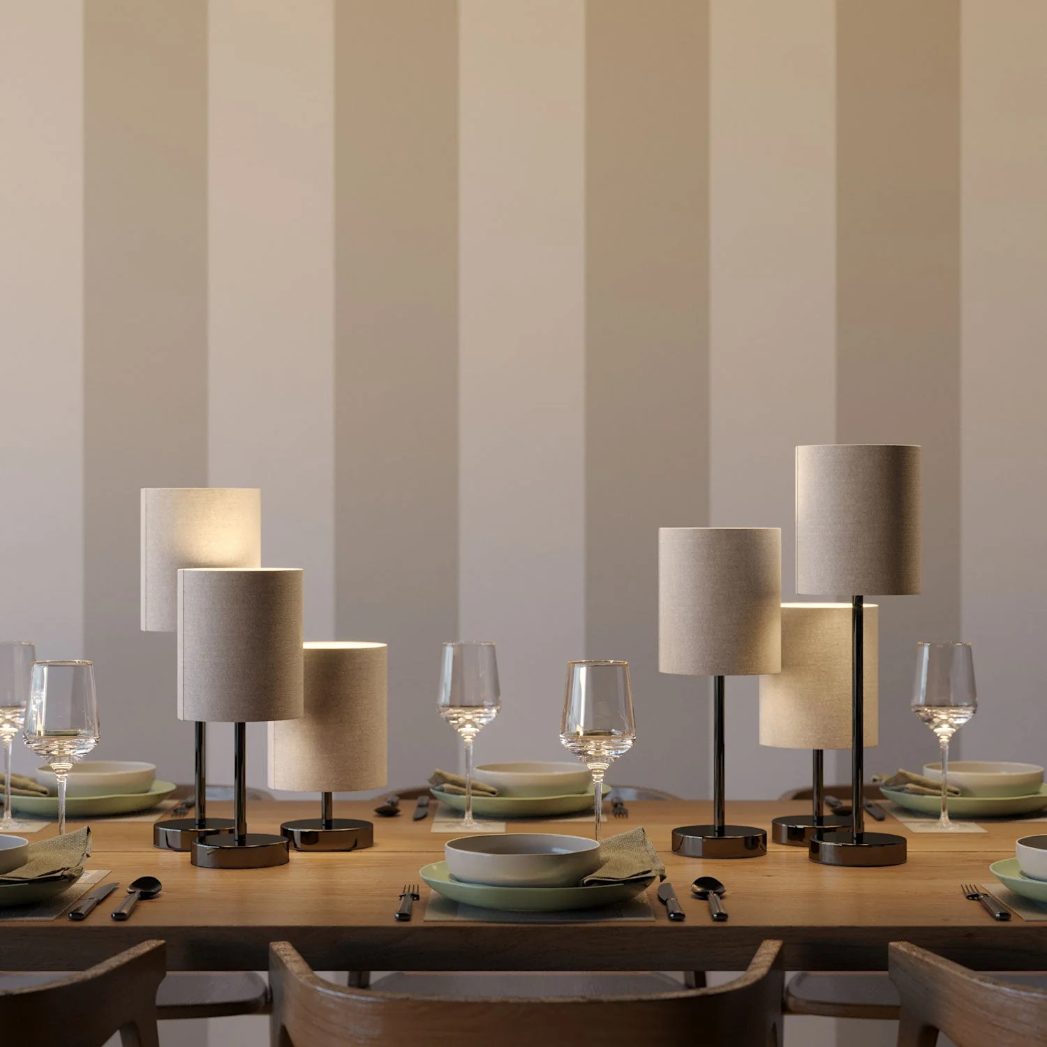 Alzaluce for lampshade - Metal table lamp - Pearl Black - Image 2