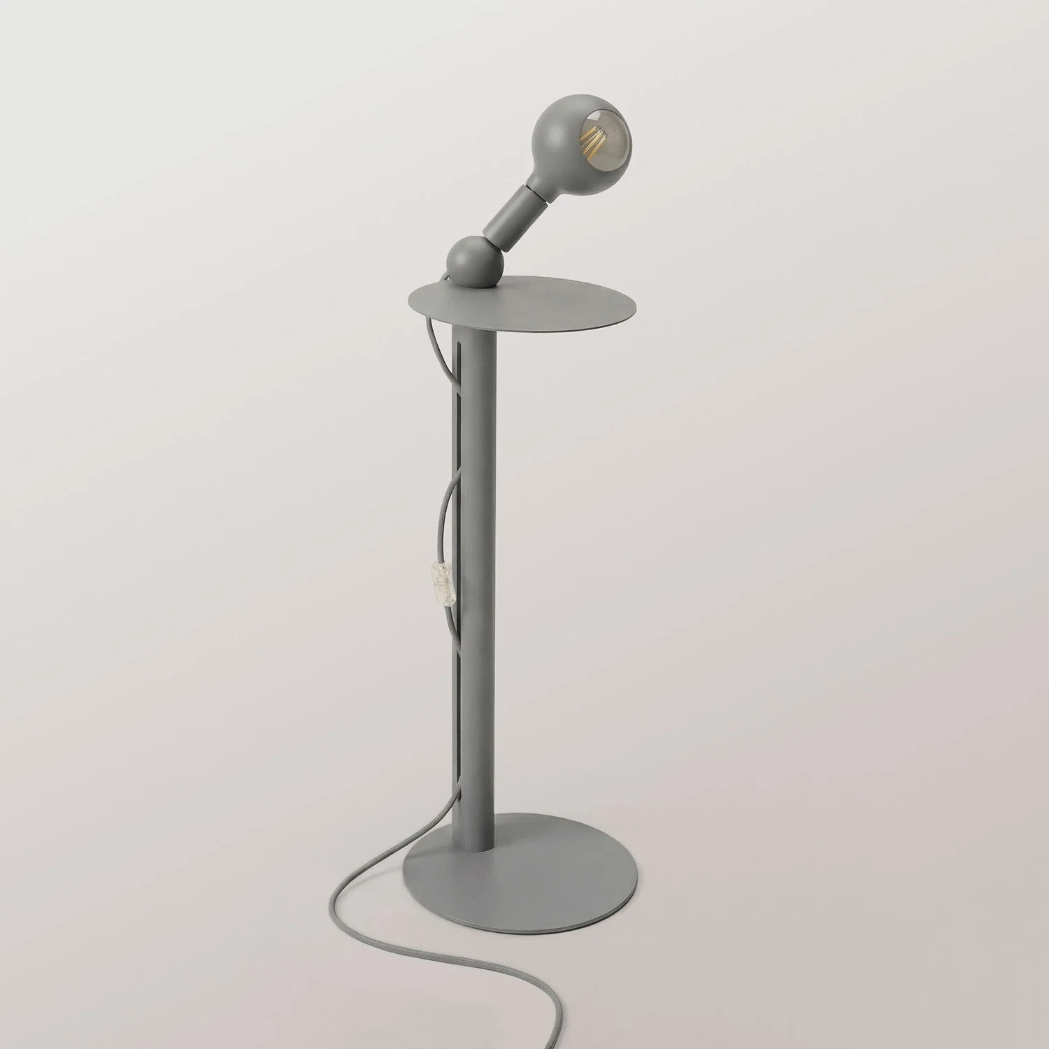 Rocco - Floor lamp with Camo Light bulb - Grey - Image 4