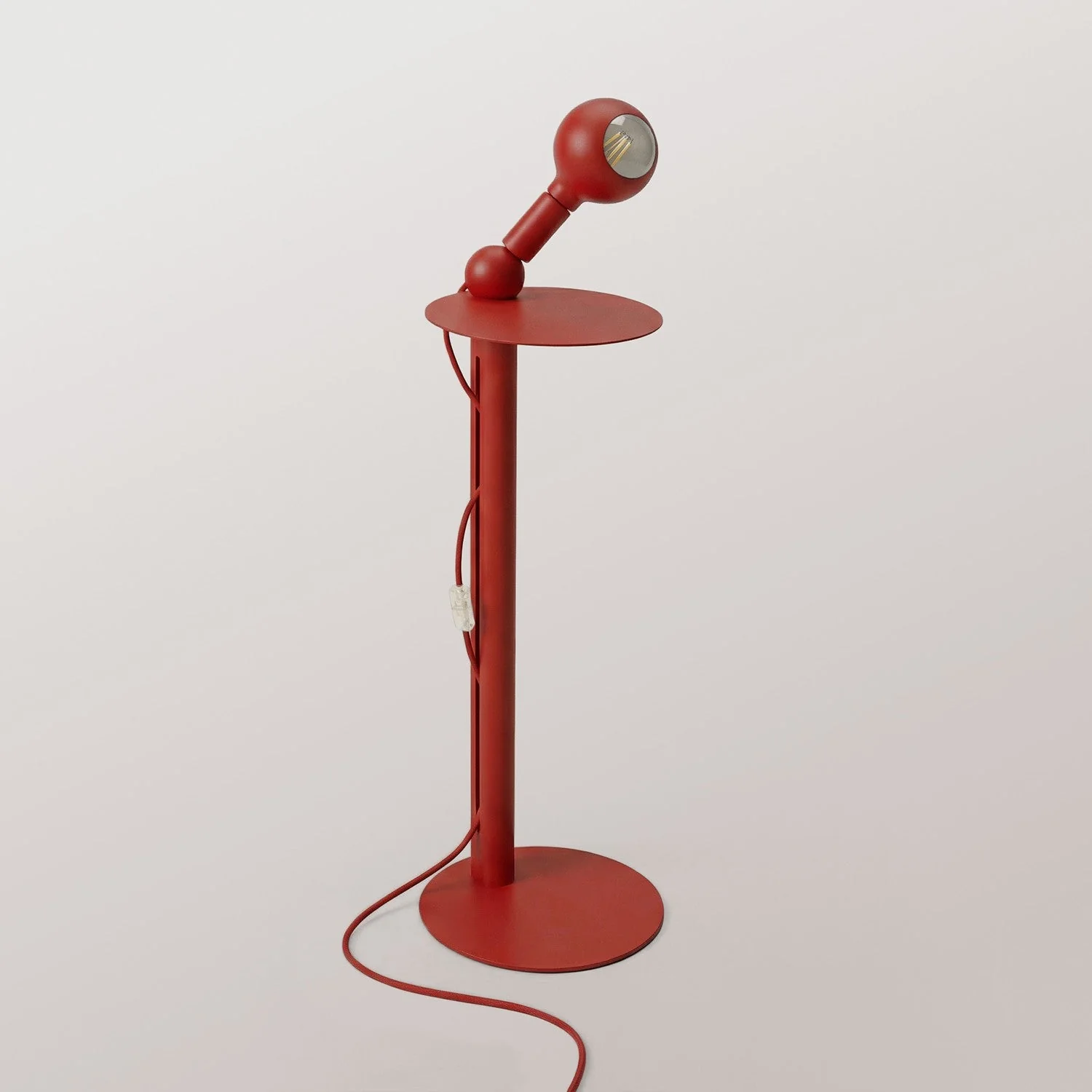 Rocco - Floor lamp with Camo Light bulb - Red - Image 4