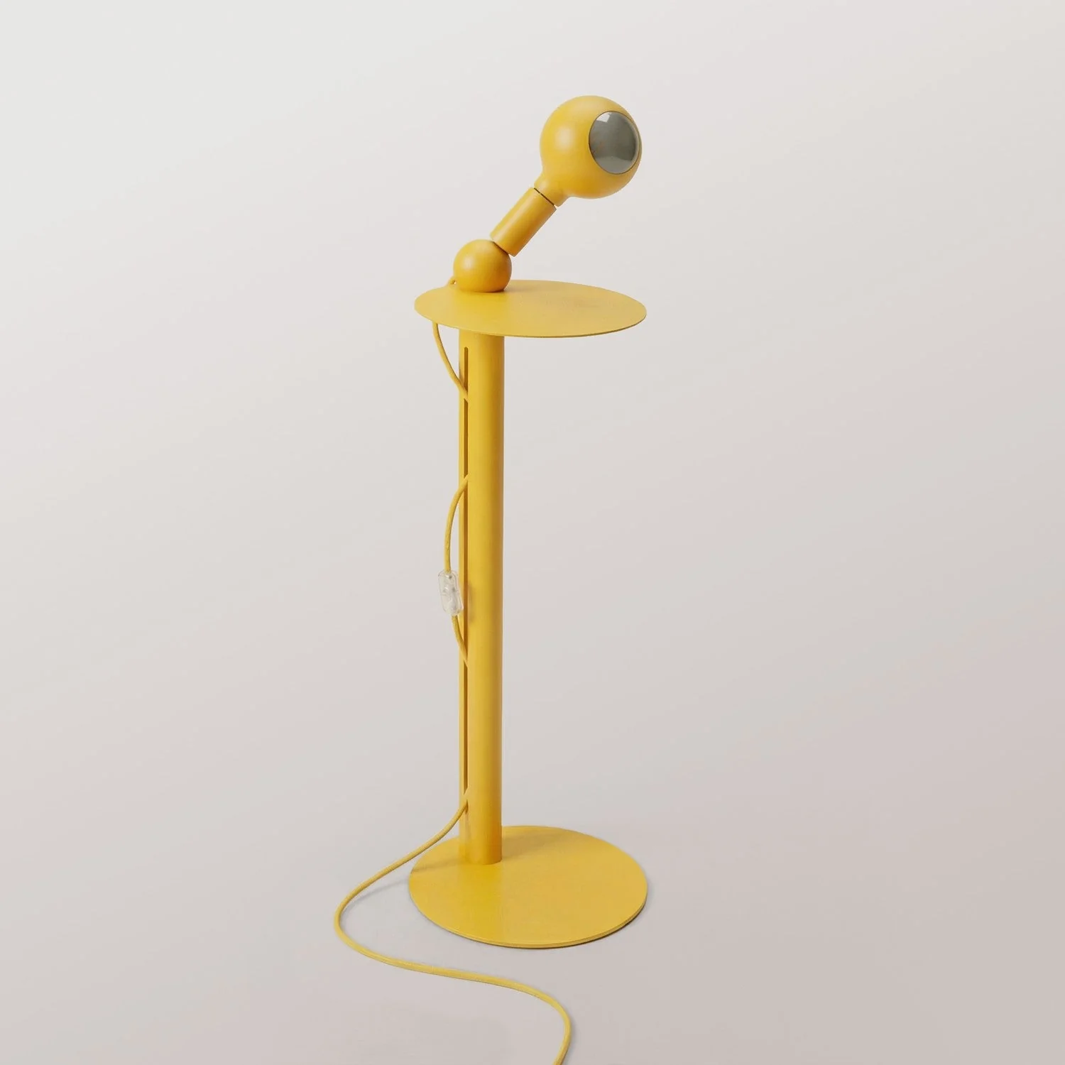 Rocco - Floor lamp with Camo light bulb - Yellow - Image 4