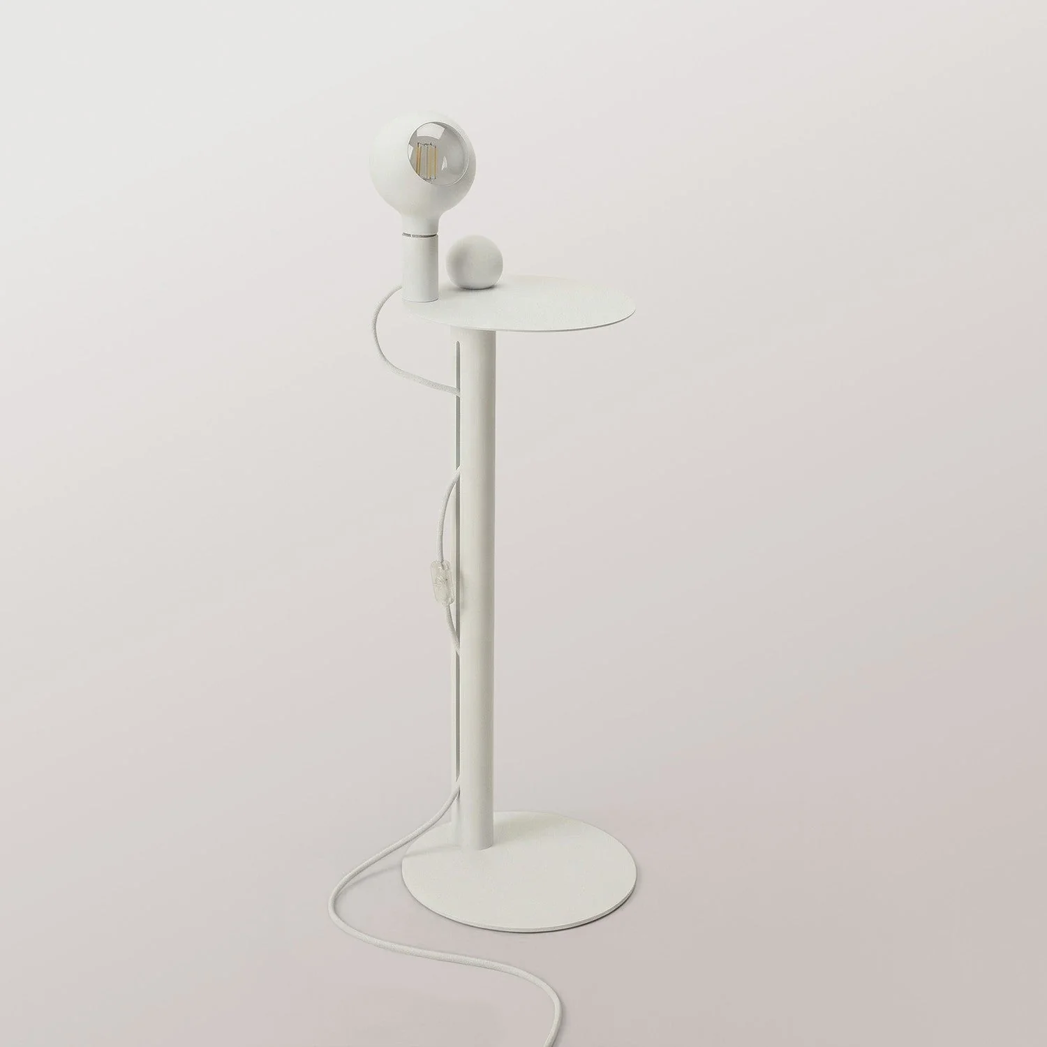 Rocco - Floor lamp with Camo light bulb - White - Image 5