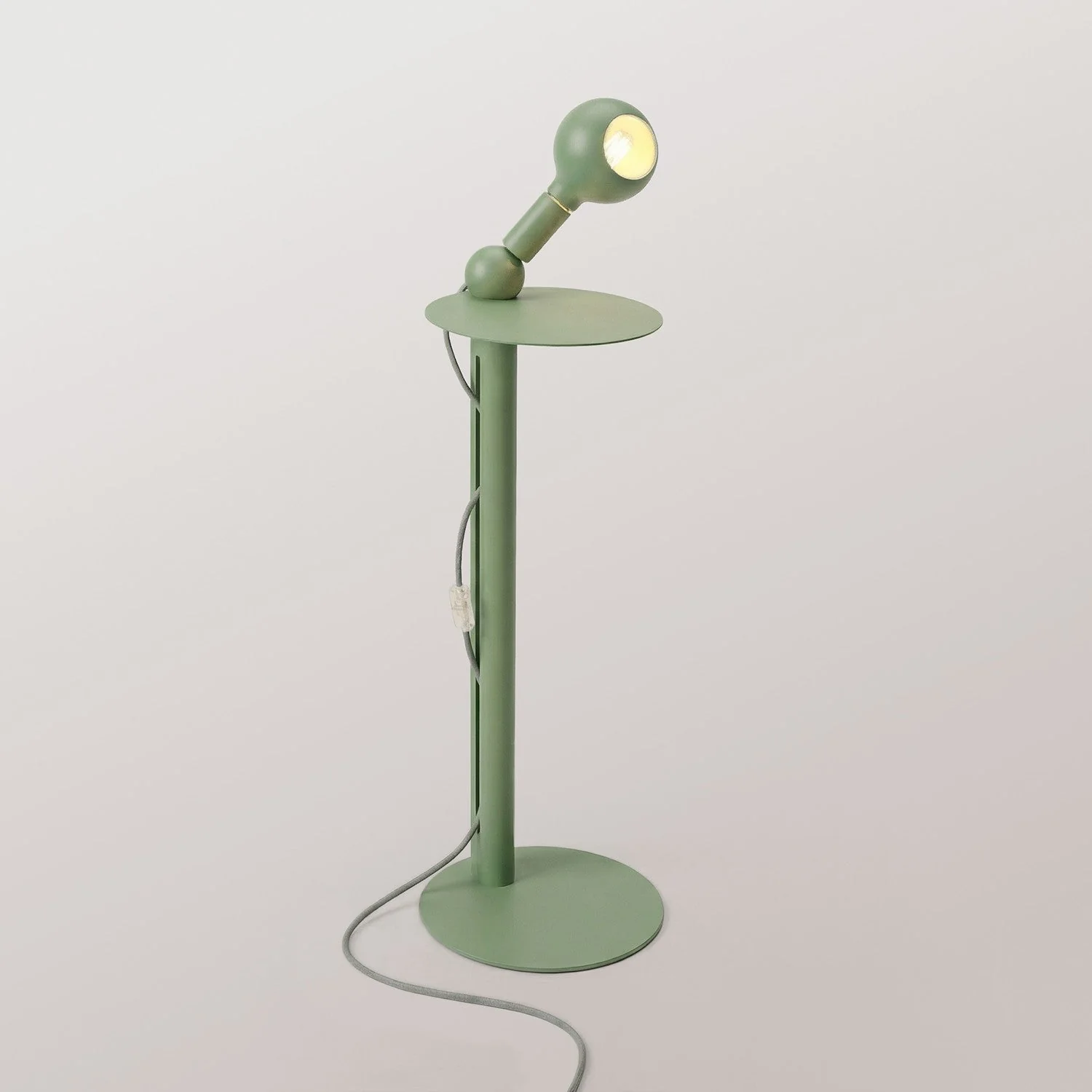 Rocco - Floor lamp with UK plug and Camo light bulb - Green