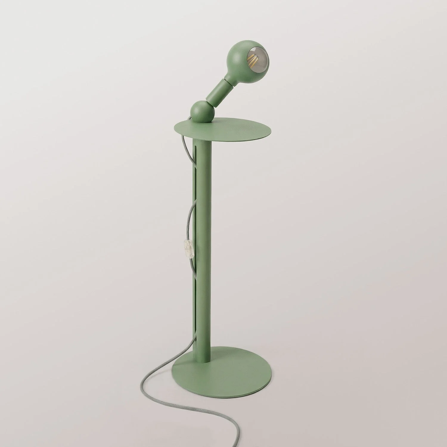 Rocco - Floor lamp with UK plug and Camo light bulb - Green - Image 4