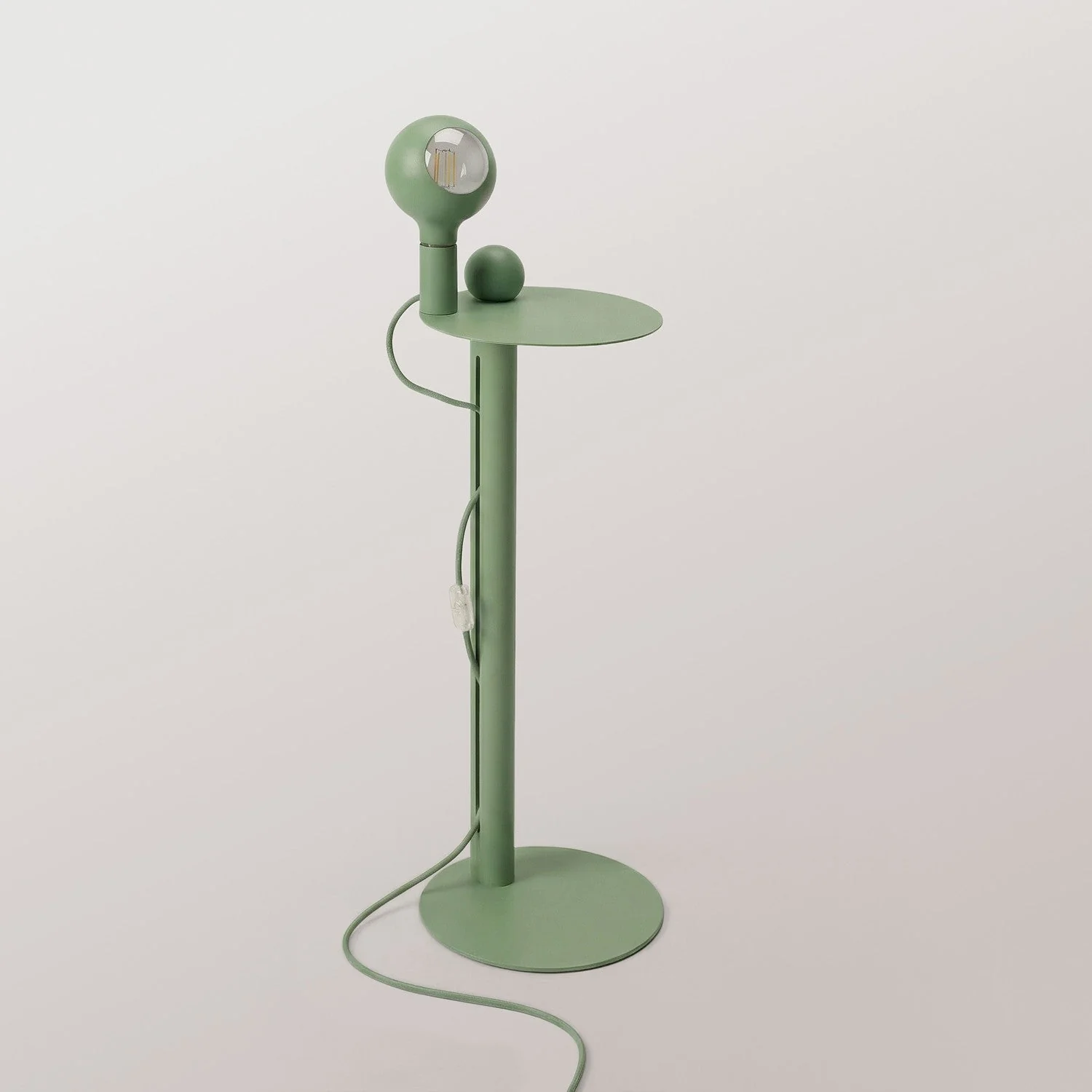 Rocco - Floor lamp with UK plug and Camo light bulb - Green - Image 5