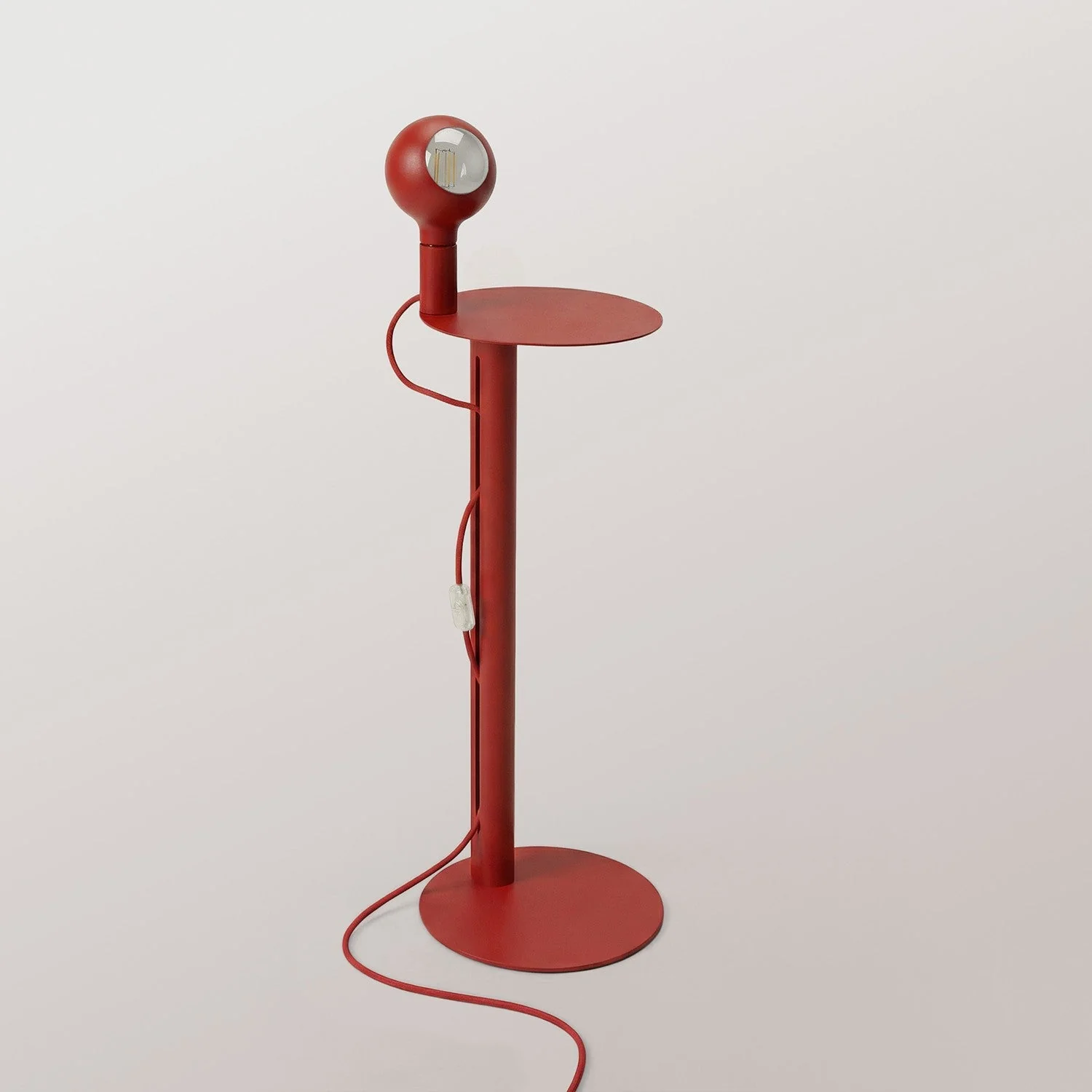 Rocco - Floor lamp with UK plug and Camo light bulb - Red - Image 5