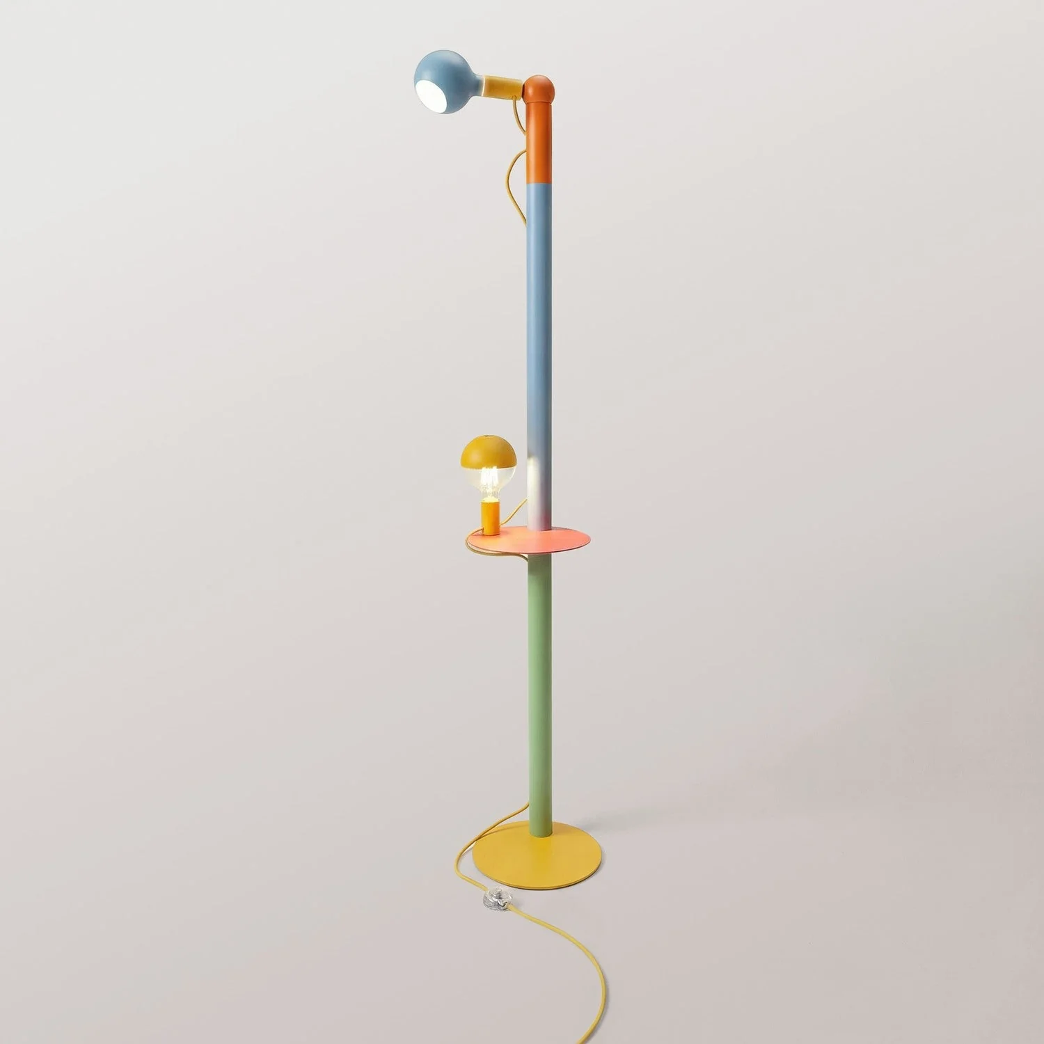 Rocco XXL - Multicolor floor lamp with Maria and Camo Light bulb