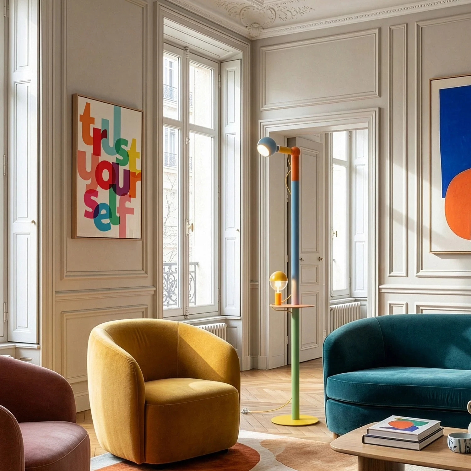 Rocco XXL - Multicolor floor lamp with Maria and Camo Light bulb - Image 2