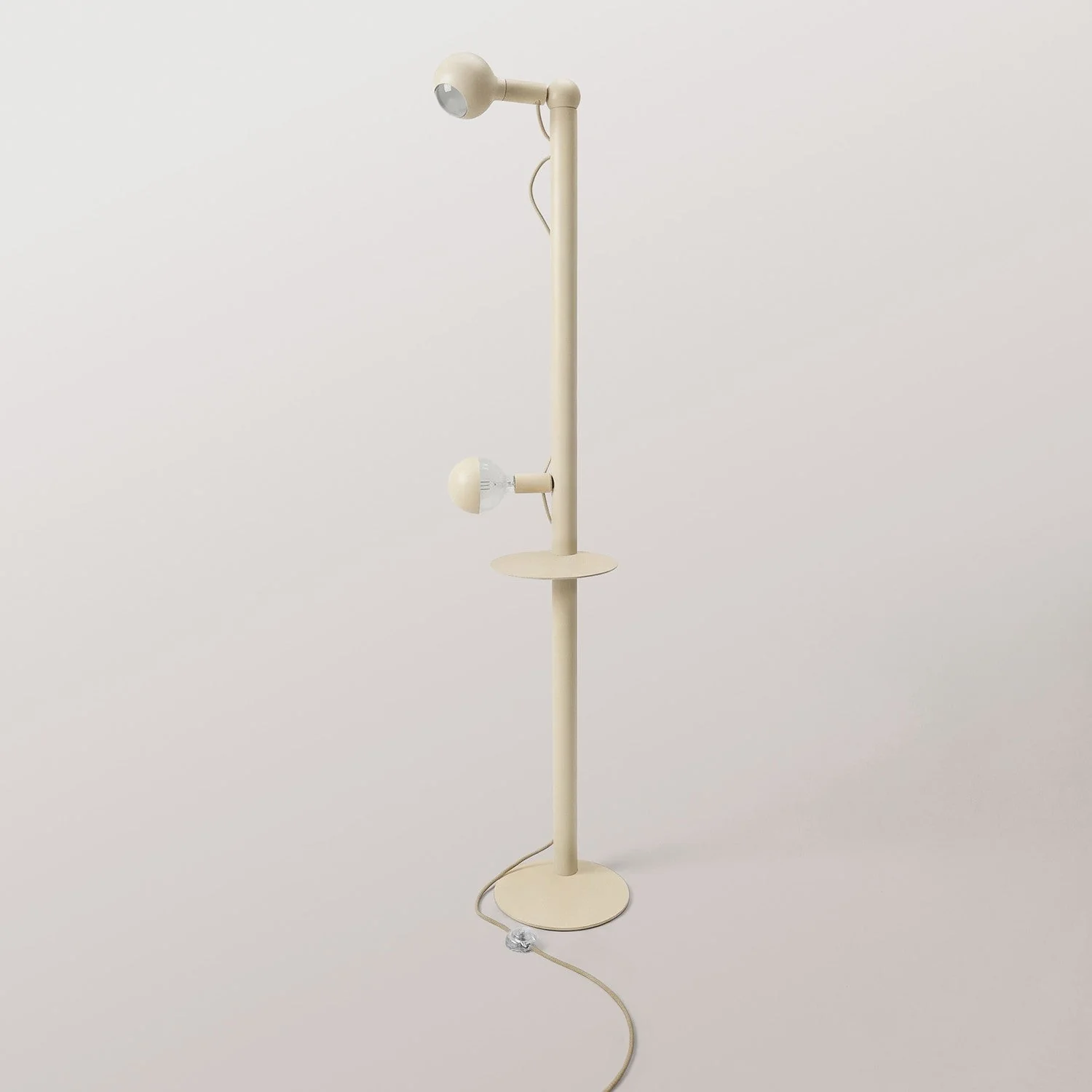 Rocco XXL - Floor lamp with Maria and Camo Light bulb - Cream - Image 5