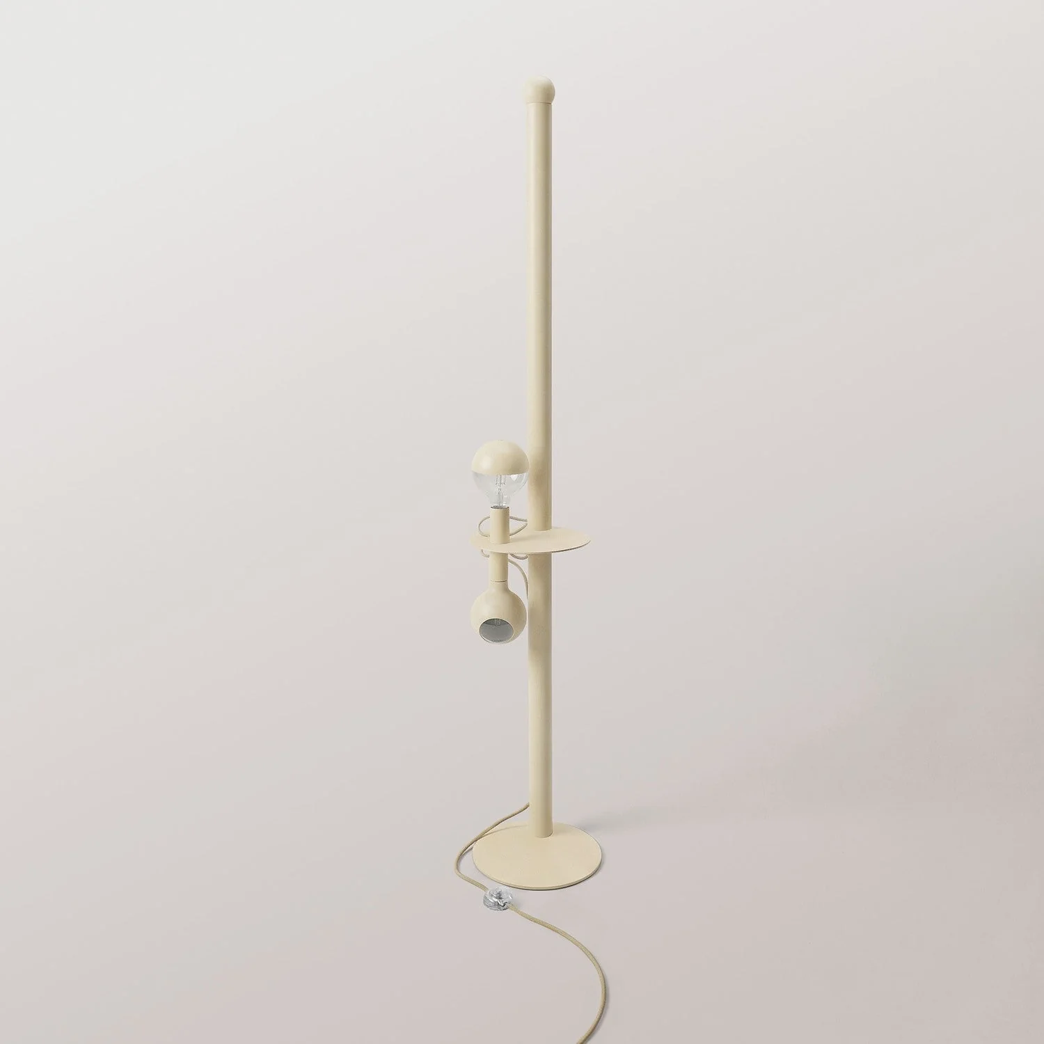 Rocco XXL - Floor lamp with Maria and Camo Light bulb - Cream - Image 6