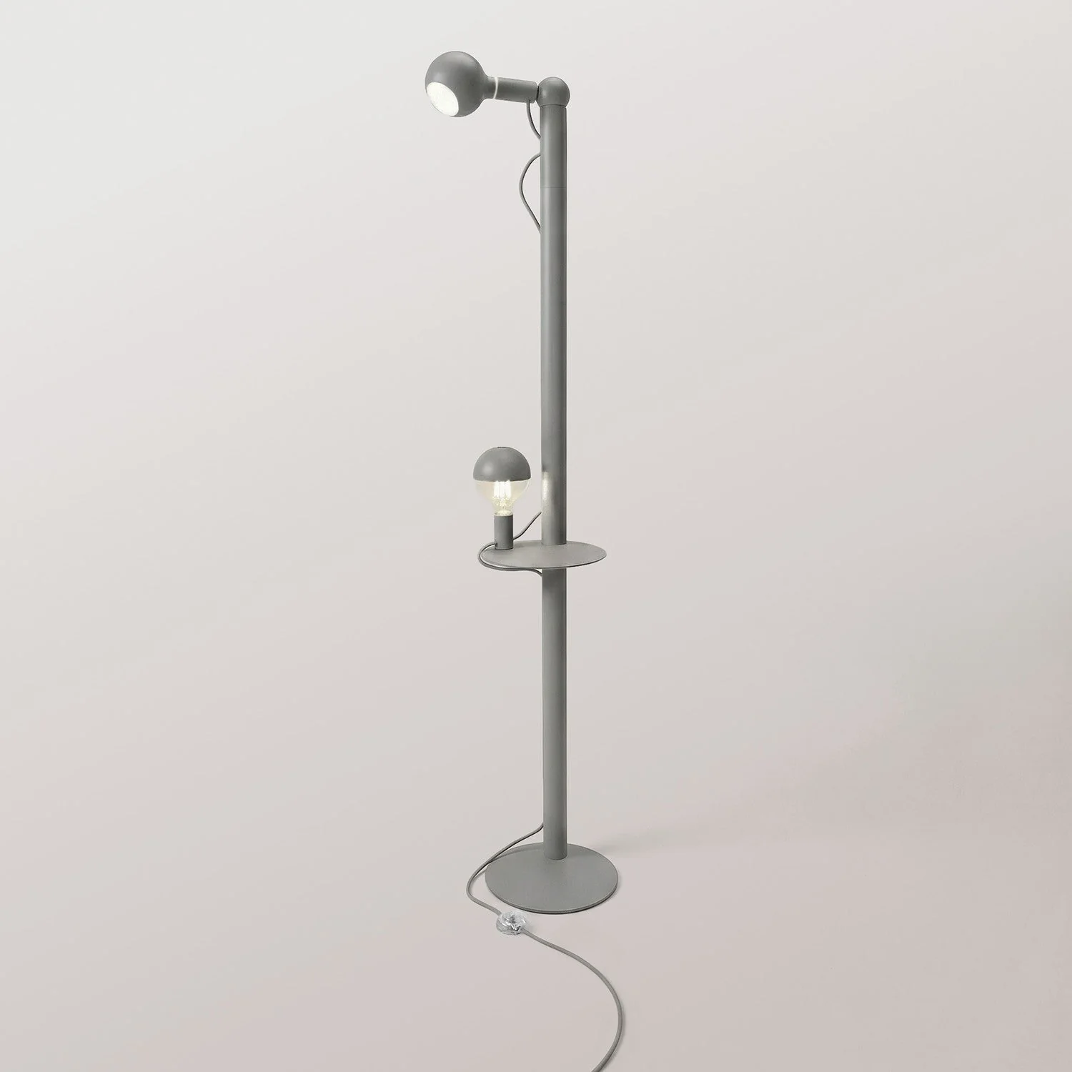Rocco XXL - Floor lamp with Maria and Camo Light bulb - Grey