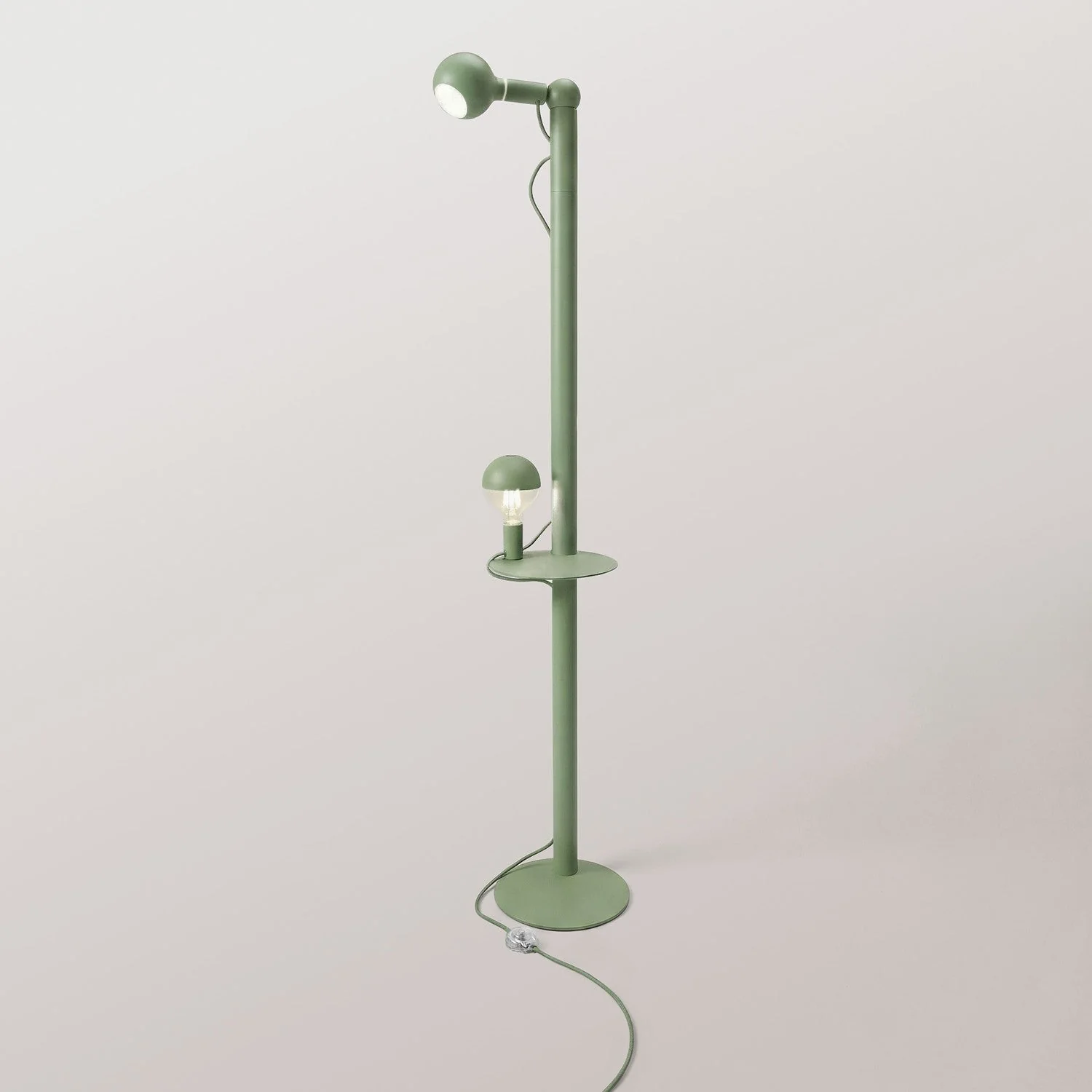 Rocco XXL - Floor lamp with Maria and Camo Light bulb - Green