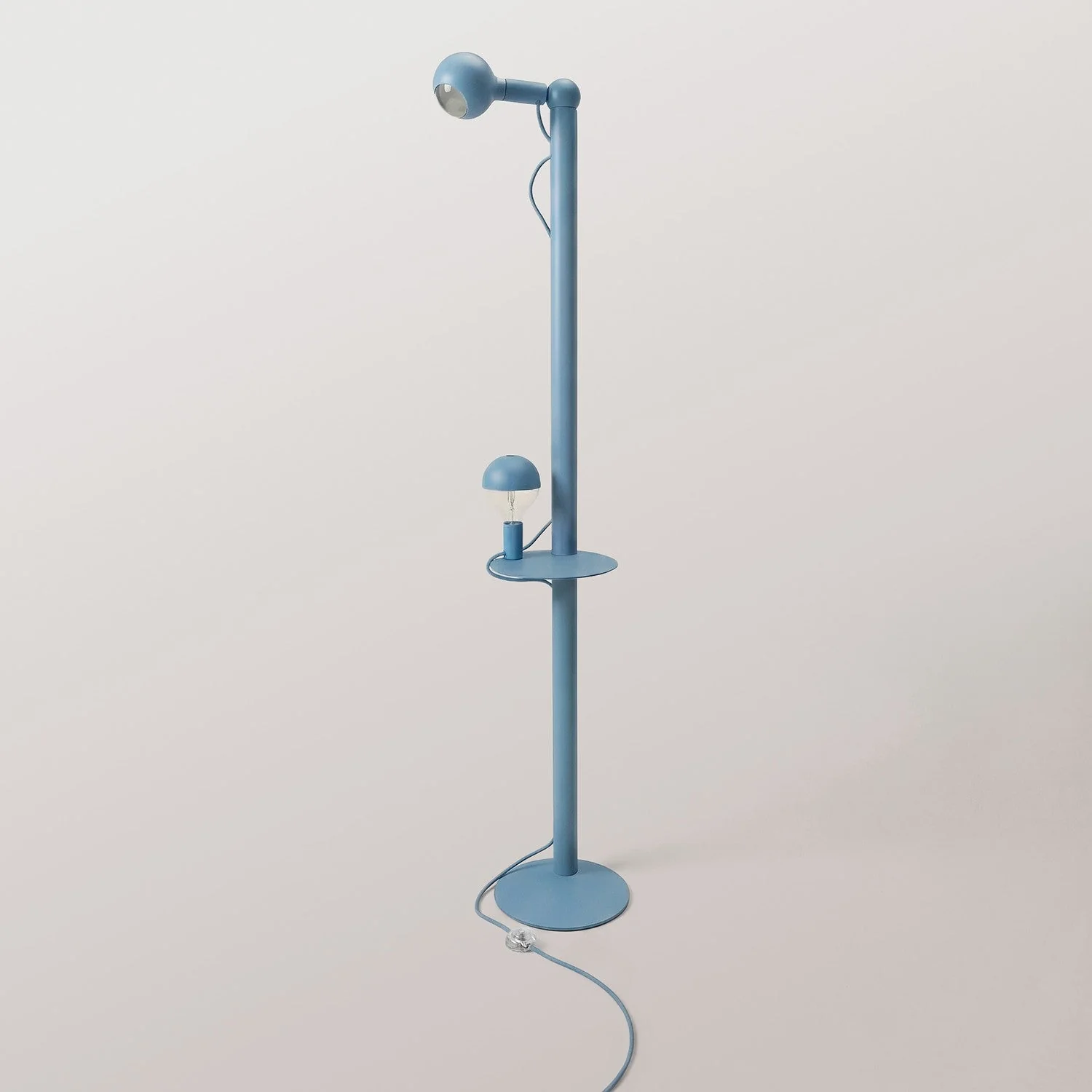 Rocco XXL - Floor lamp with UK Plug and Maria and Camo Light bulb - Blue - Image 4