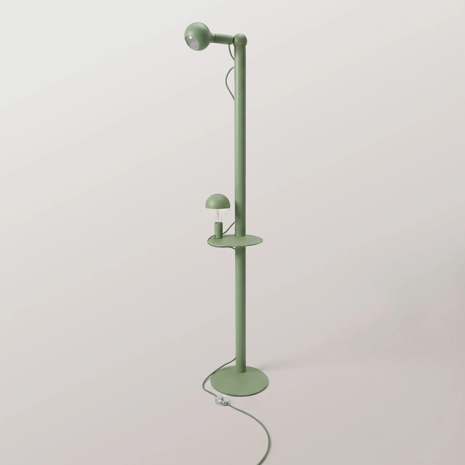 Rocco XXL - Floor lamp with UK Plug and Maria and Camo Light bulb - Green - Image 4