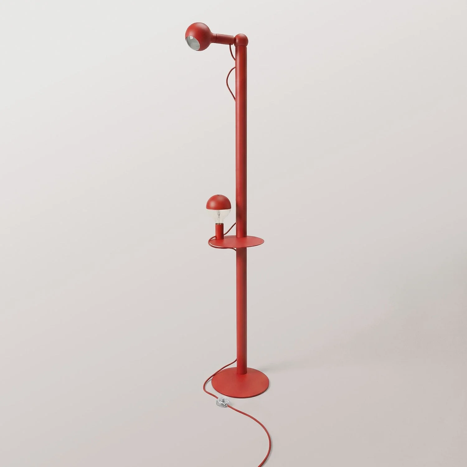 Rocco XXL - Floor lamp with UK Plug and Maria and Camo Light bulb - Red - Image 4