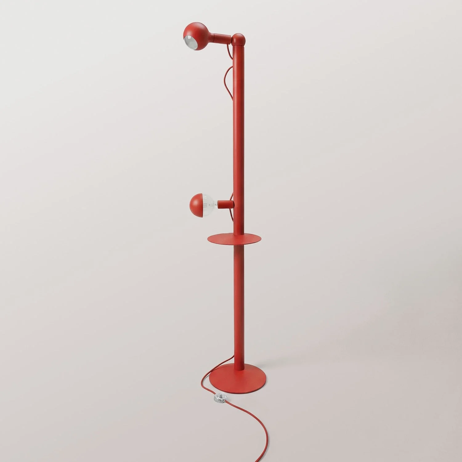 Rocco XXL - Floor lamp with UK Plug and Maria and Camo Light bulb - Red - Image 5