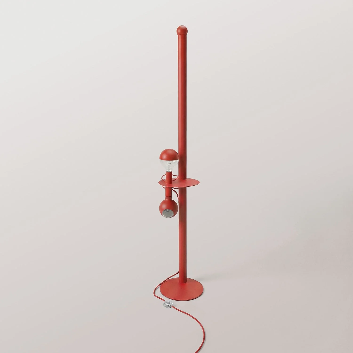 Rocco XXL - Floor lamp with UK Plug and Maria and Camo Light bulb - Red - Image 6