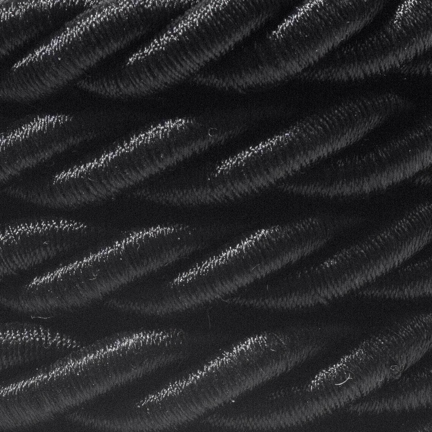 Rope electrical wire with 18/3 AWG wire inside. Shiny black fabric