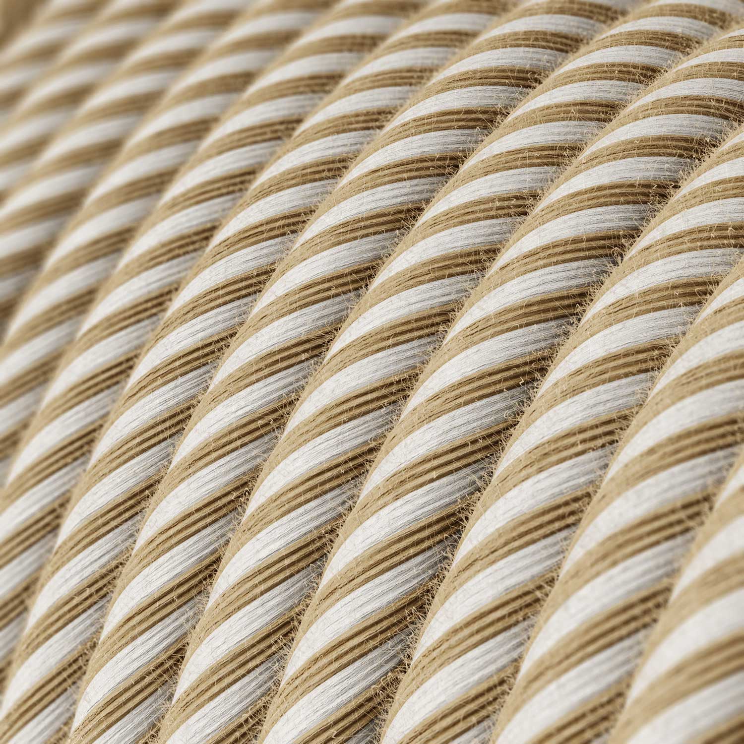 Round electric Vertigo cable covered with hawser jute and cotton ERN07 - Image 2