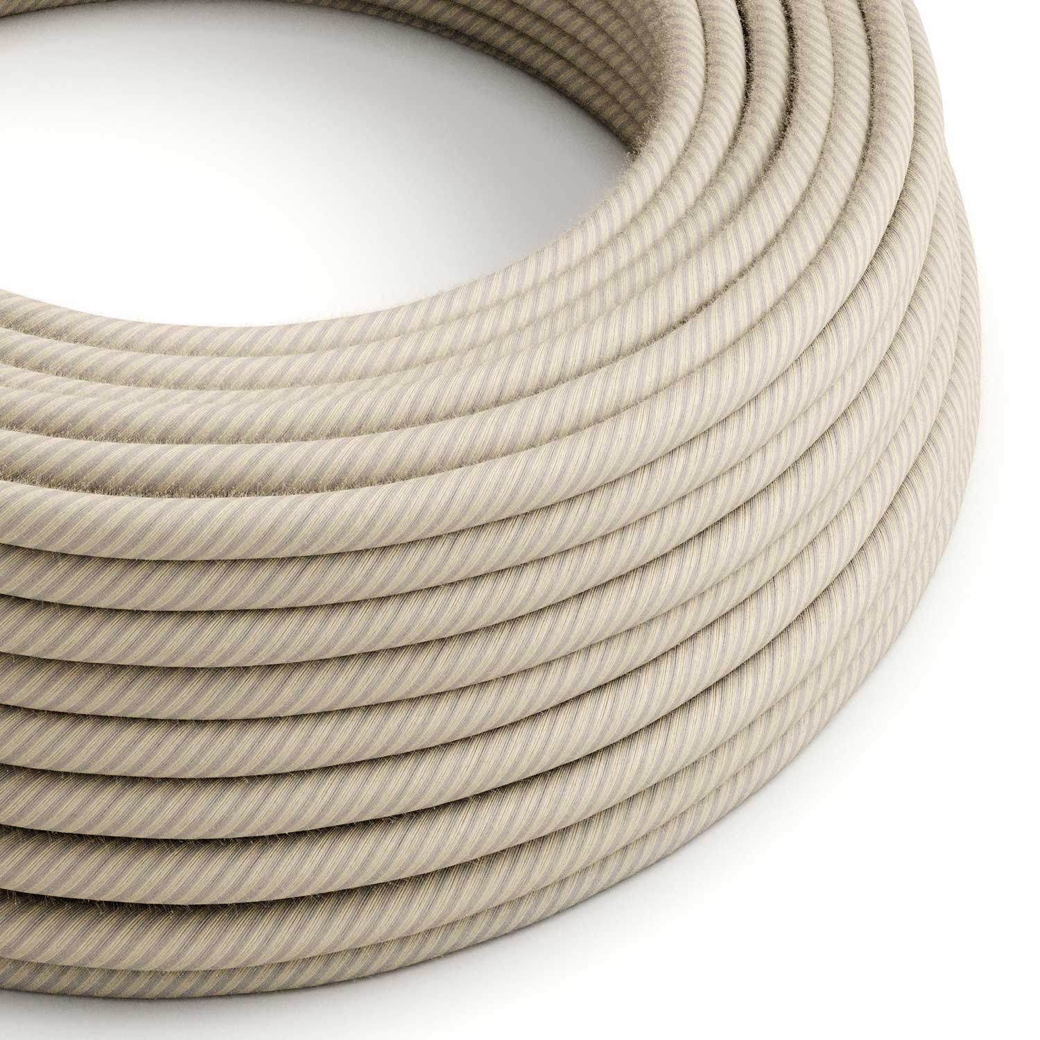 Round Electric Vertigo Cable covered in Straw Cotton and Linen ERD20