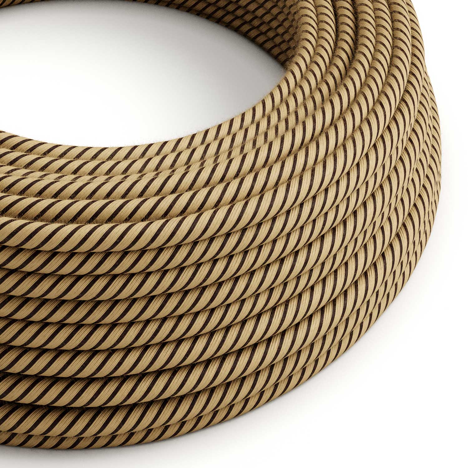 Round Electric Vertigo Cable covered with Tobacco Jute and Cotton ERD21