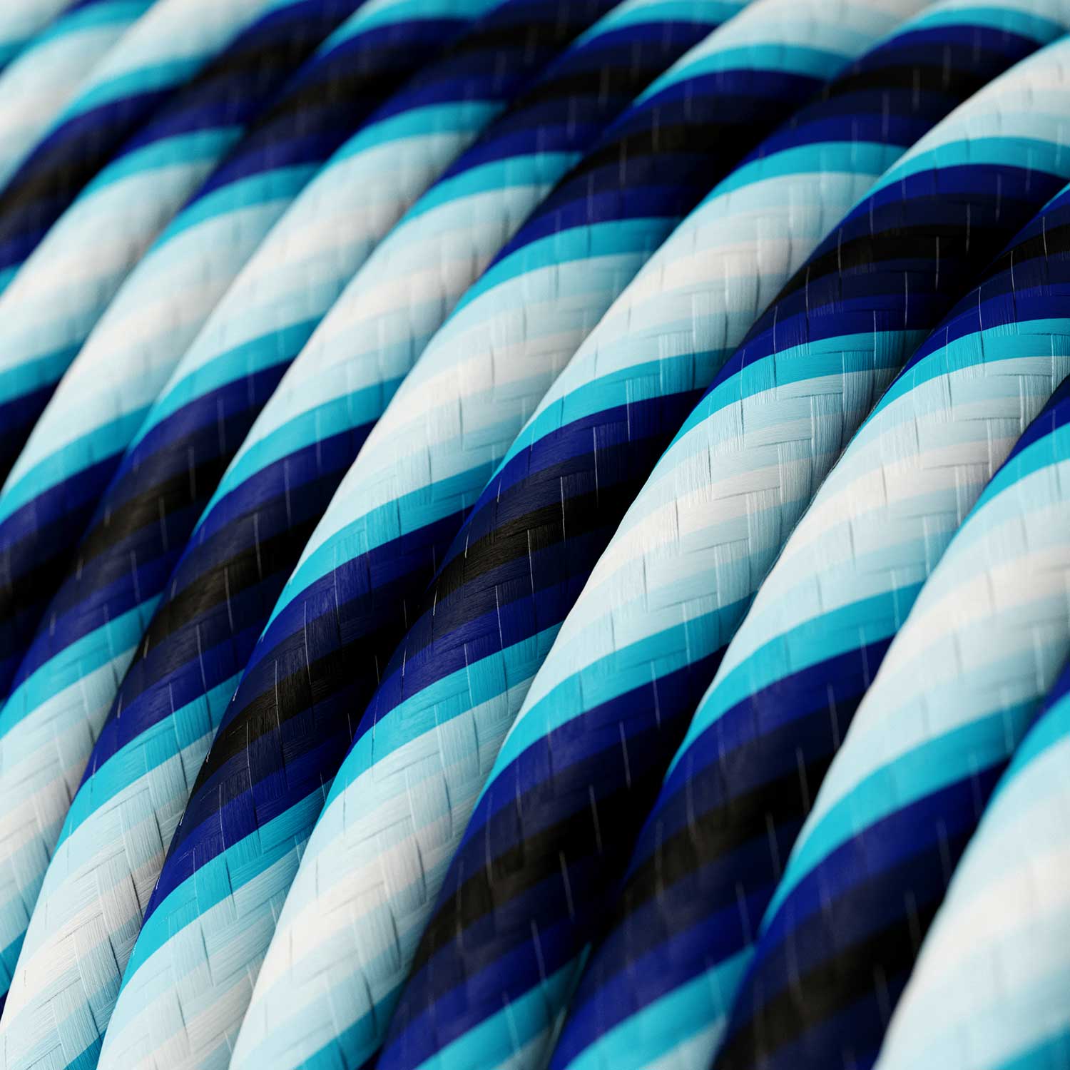Round Electric Vertigo HD Cable covered with Mr Blue fabric ERM60 - Image 2