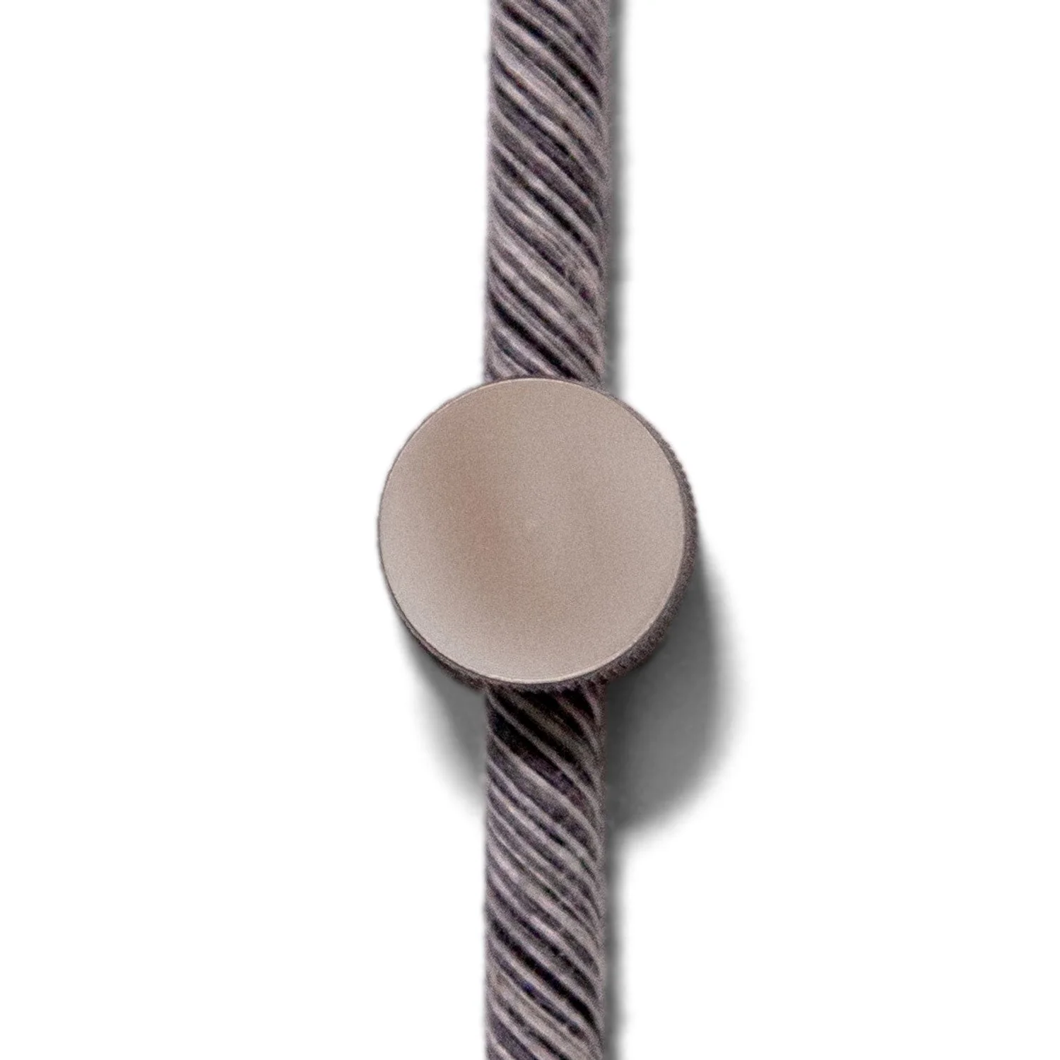Sarè - Wall mount, metal cable grommet for fabric cord - Satin titanium - Image 4