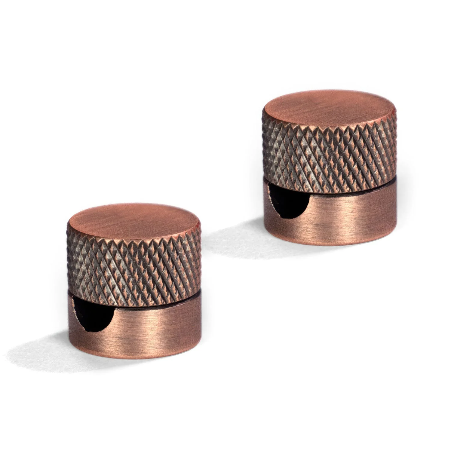 Sarè - Wall mount, metal cord guide for textile cord - Satin copper - Image 3