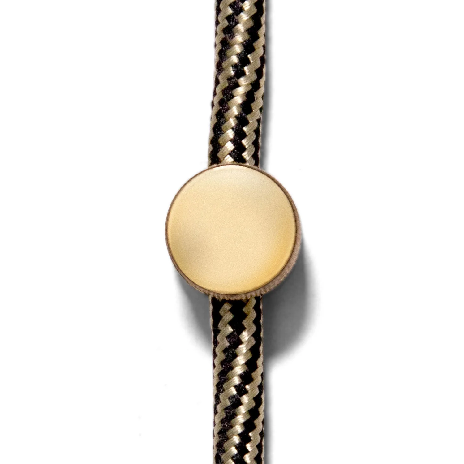 Sarè - Wall mount, metal cable grommet for fabric cord - Brass - Image 4