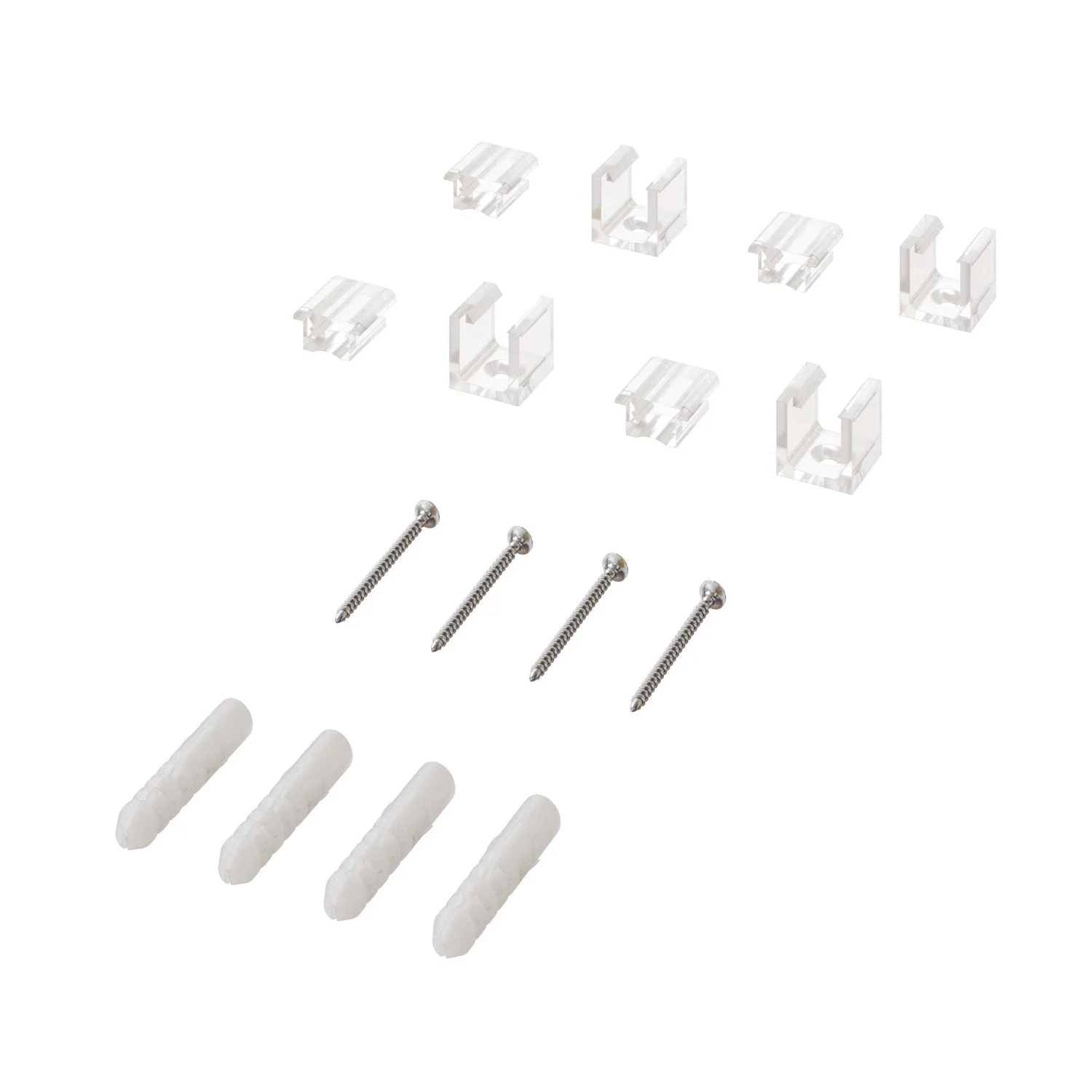 Set of 4 Transparent Cube Clips - Mini wall mount for textile cord - Image 5
