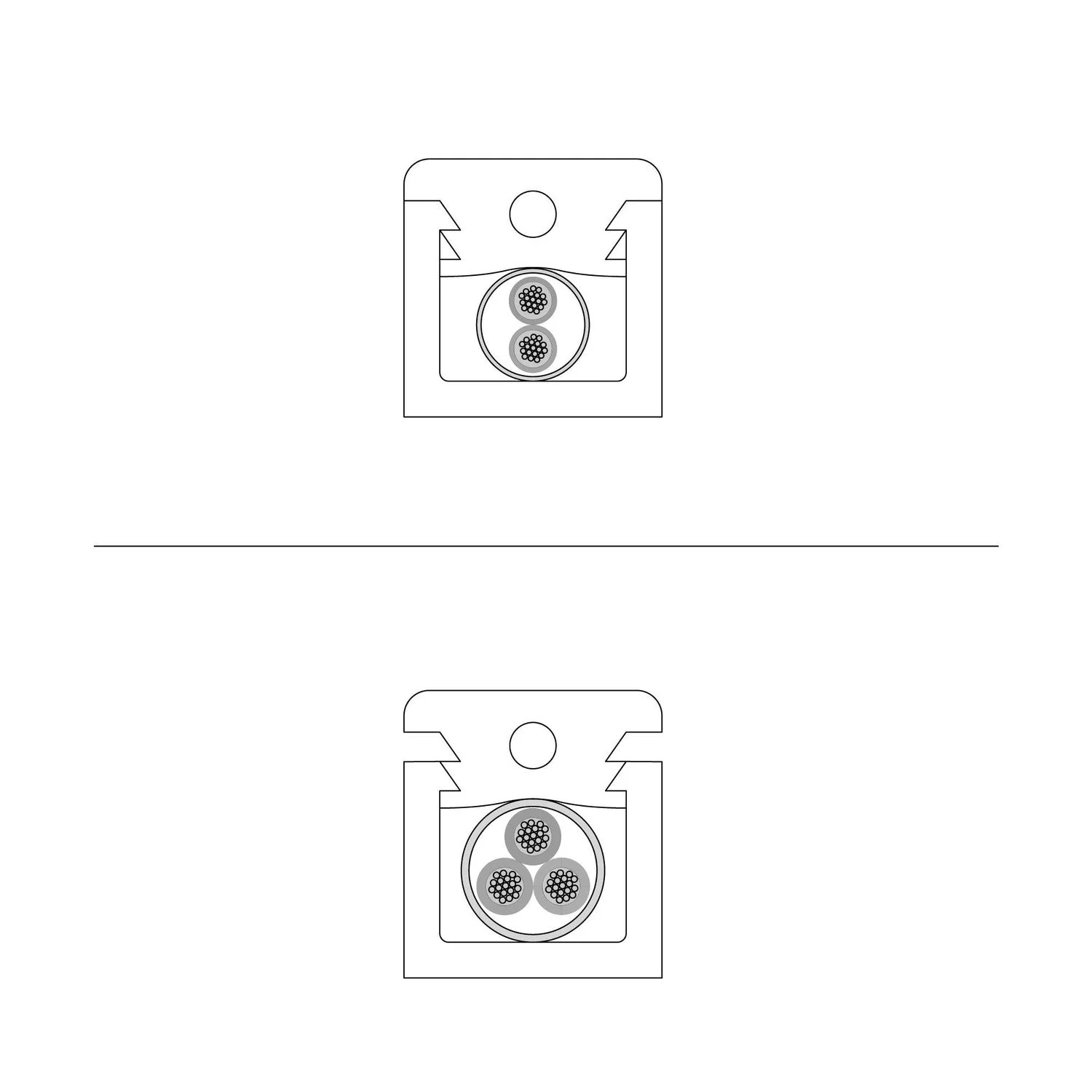 Set of 4 Transparent Cube Clips - Mini wall mount for textile cord - Image 7