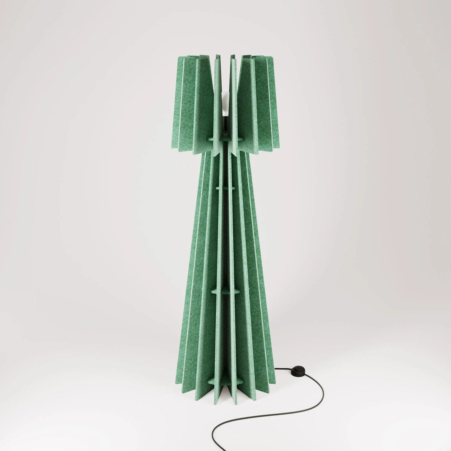 SHHINE floor lamp in sound-absorbing material - Mélange green - Image 3