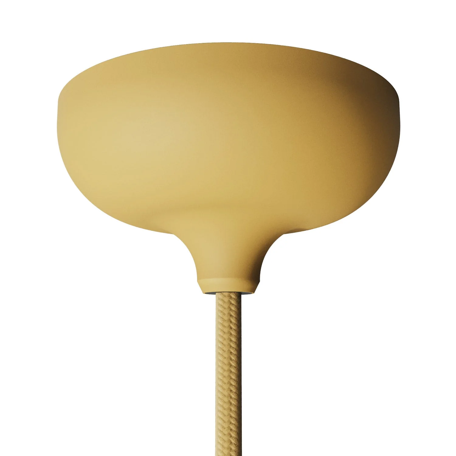 Silicone ceiling canopy kit with central hole and side hole option - Mustard