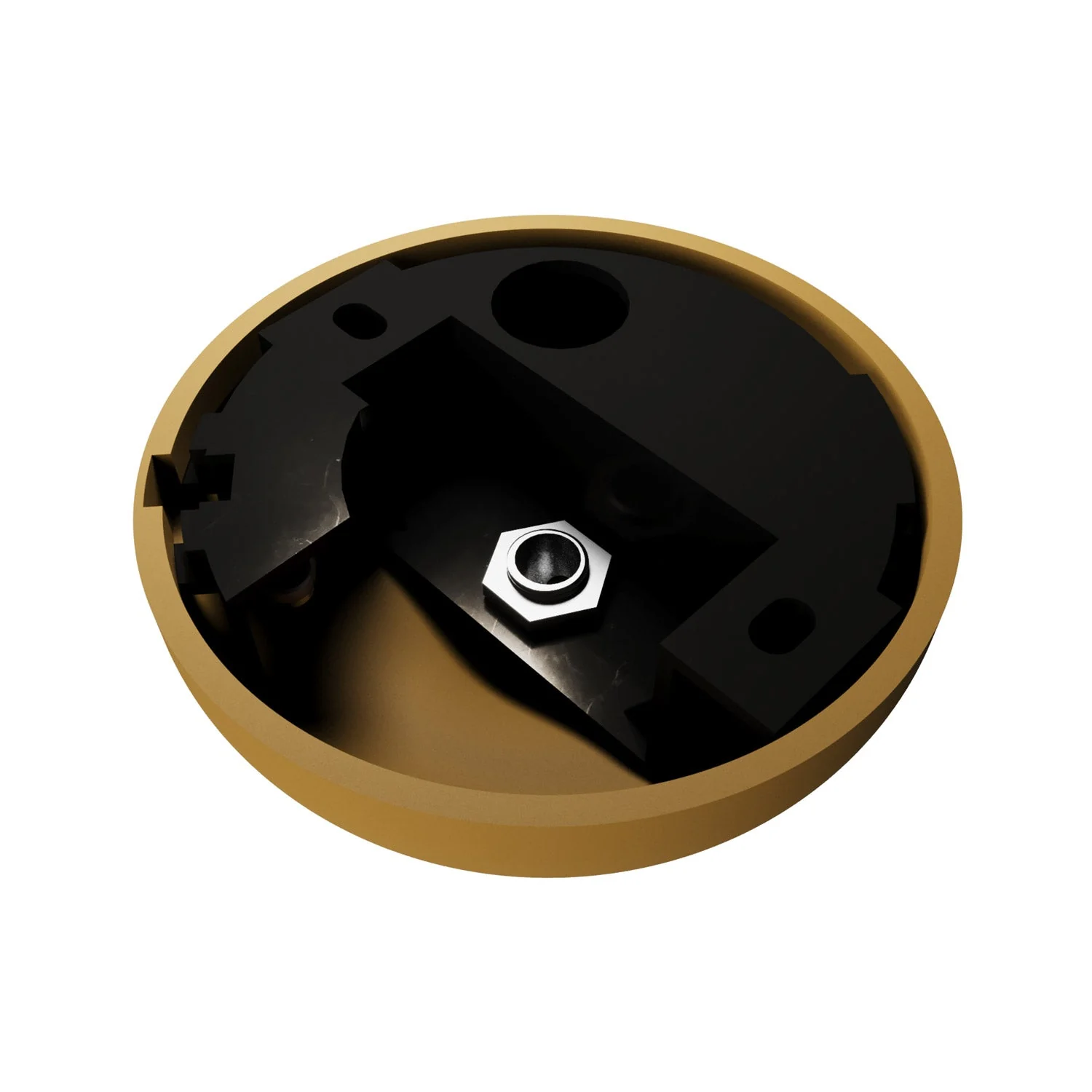 Silicone ceiling canopy kit with central hole and side hole option - Mustard - Image 3