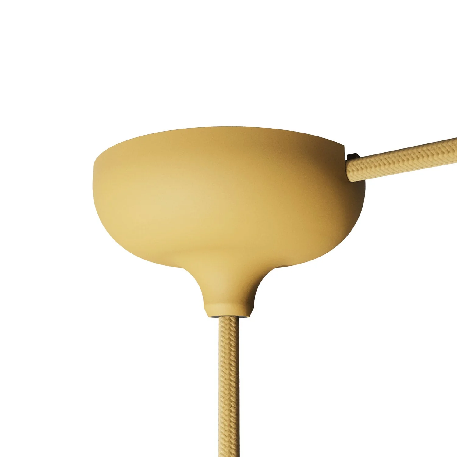 Silicone ceiling canopy kit with central hole and side hole option - Mustard - Image 4
