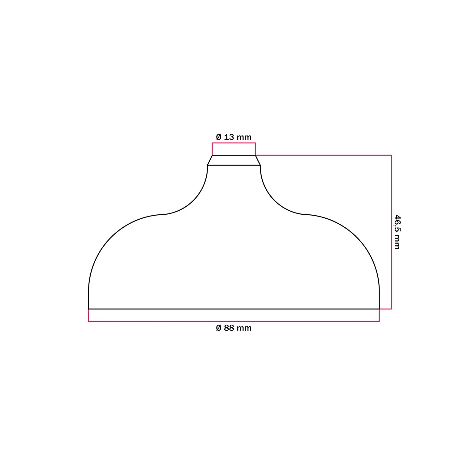 Silicone ceiling canopy kit with central hole and side hole option - Mustard - Image 7