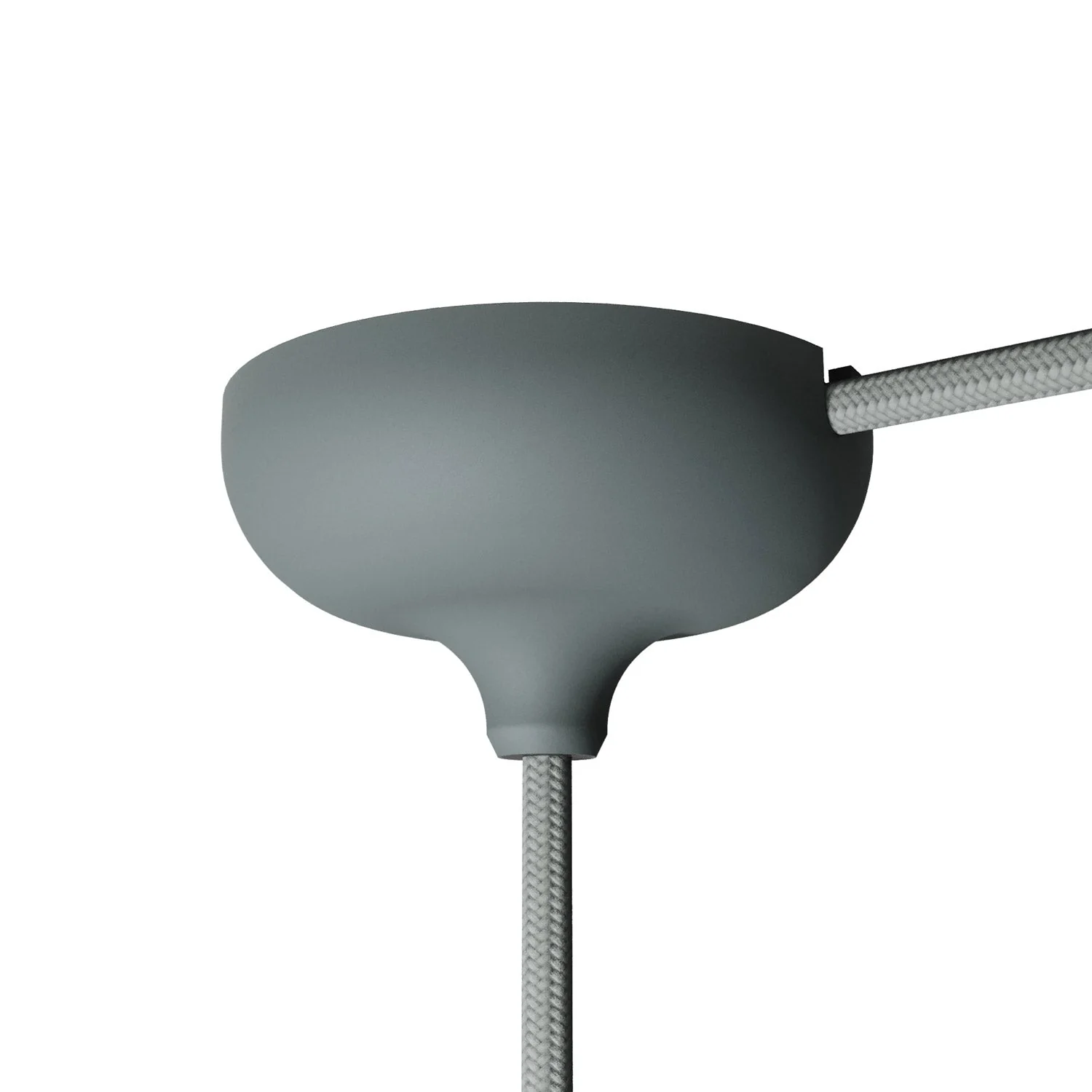 Silicone ceiling canopy kit with central hole and provision for side hole - Gray - Image 4