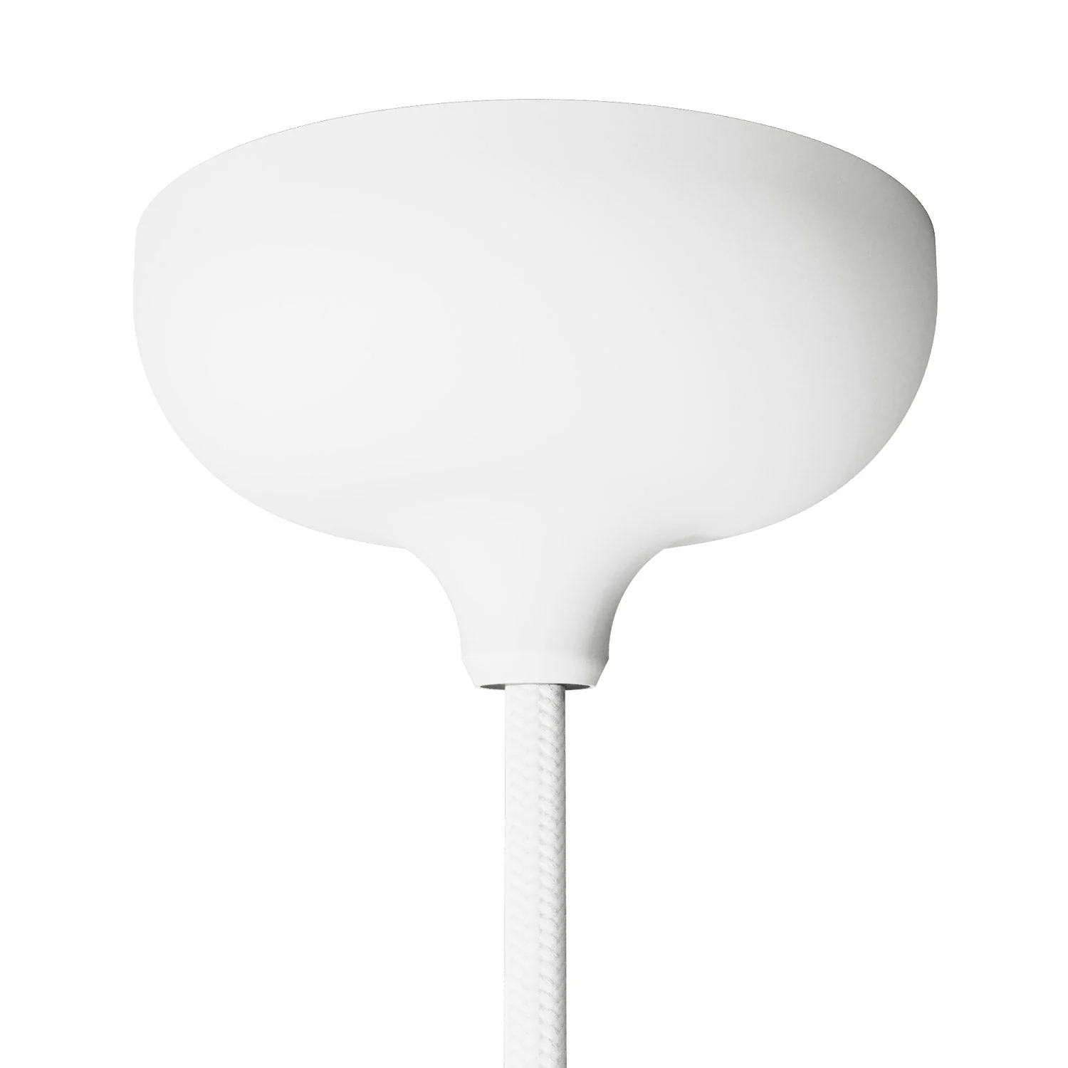 Silicone ceiling canopy kit with central hole and provision for side hole - White